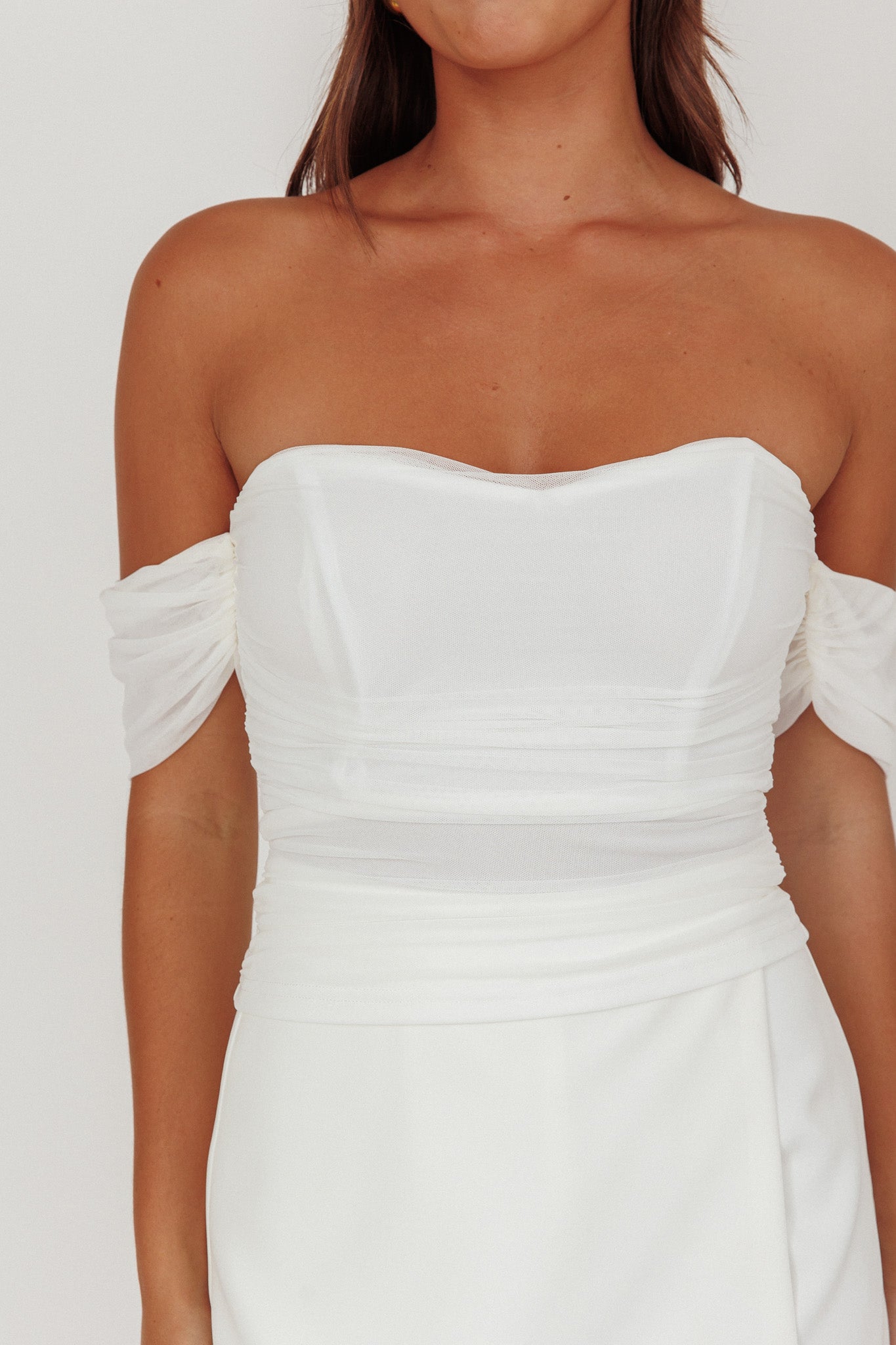 Melonie Off-Shoulder Top White by Selfie Leslie