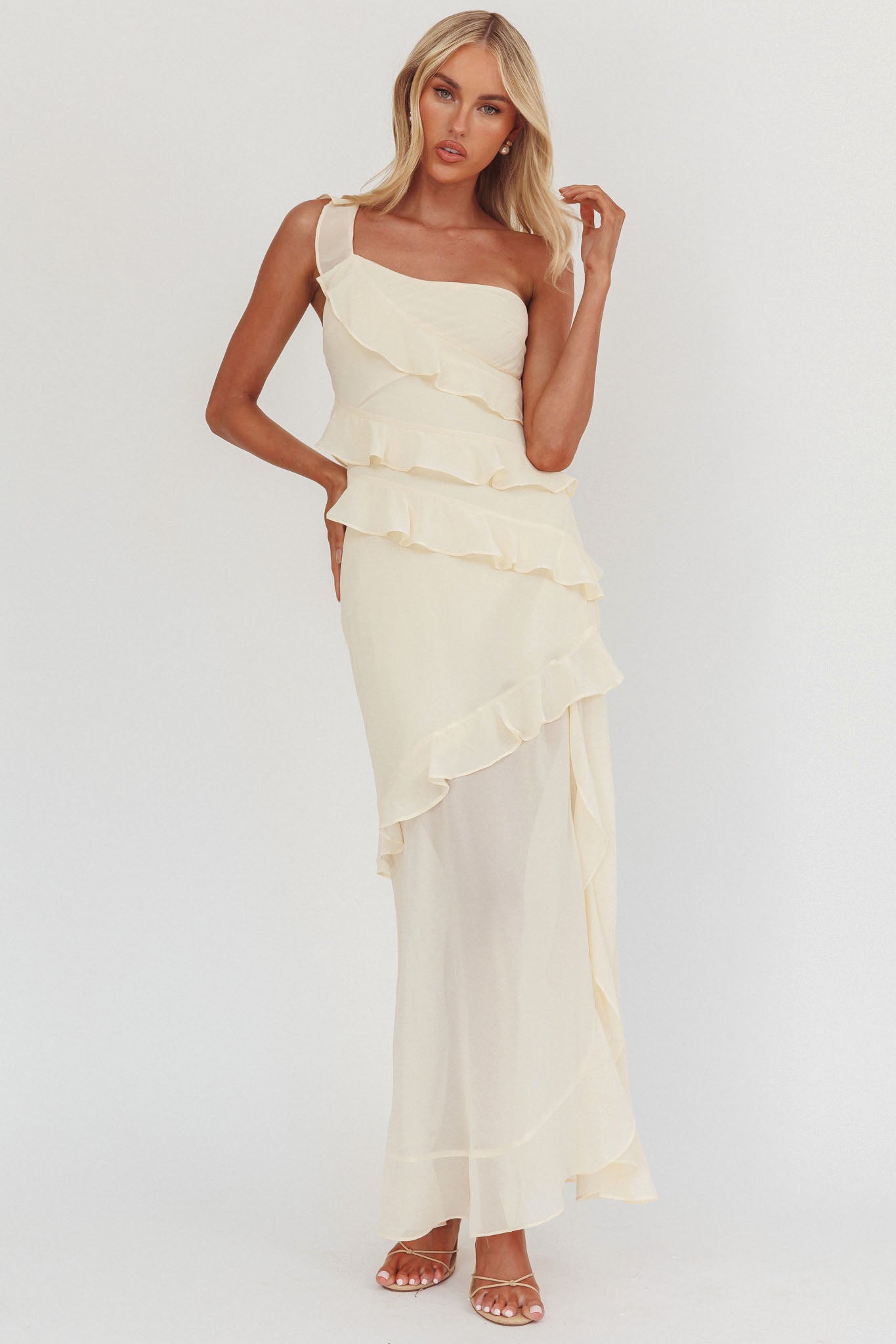 gelina maxi dress Gelina Navy Black Maxi Dress