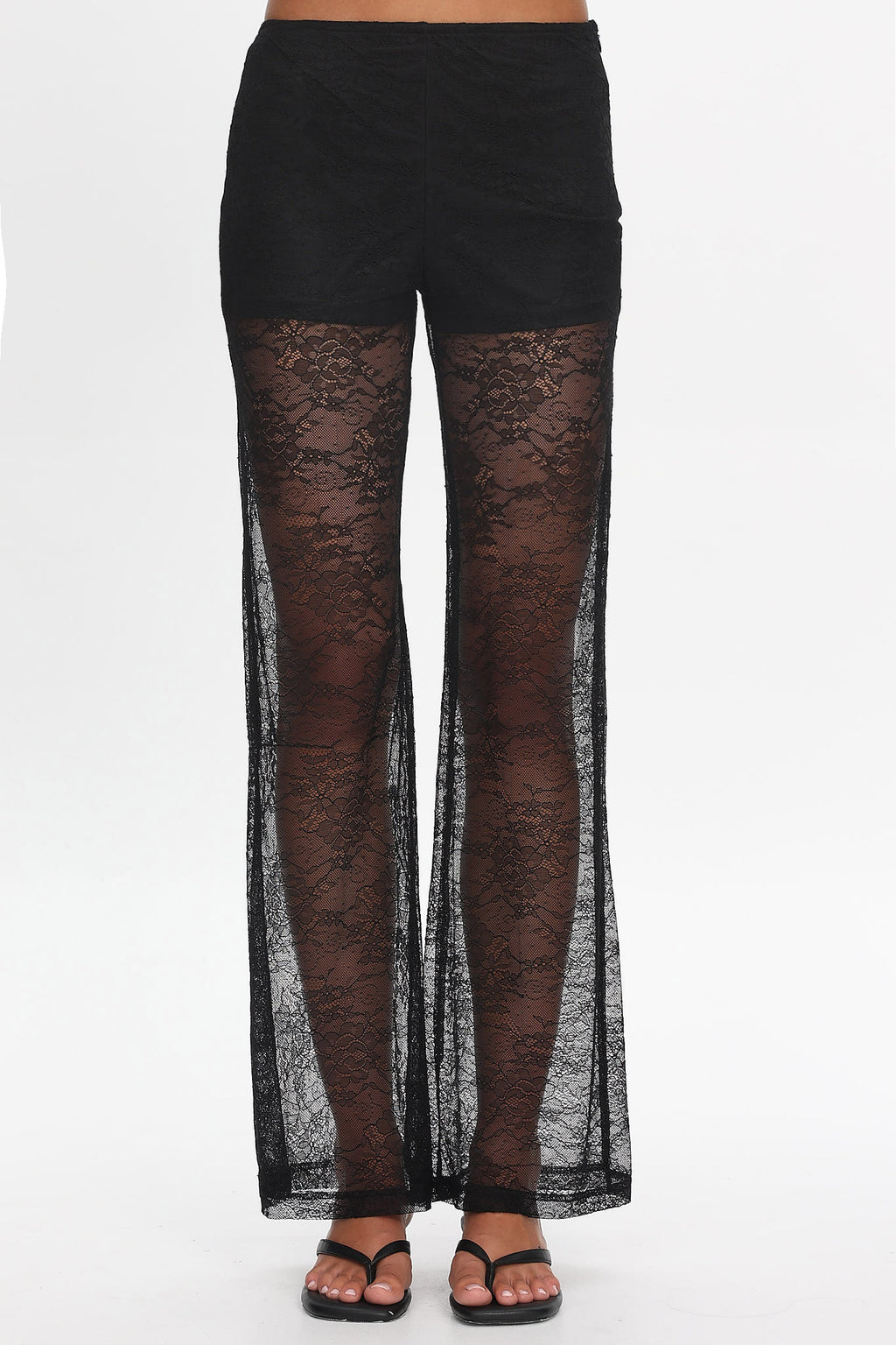 Sugarberry Lace Pants Black by Selfie Leslie
