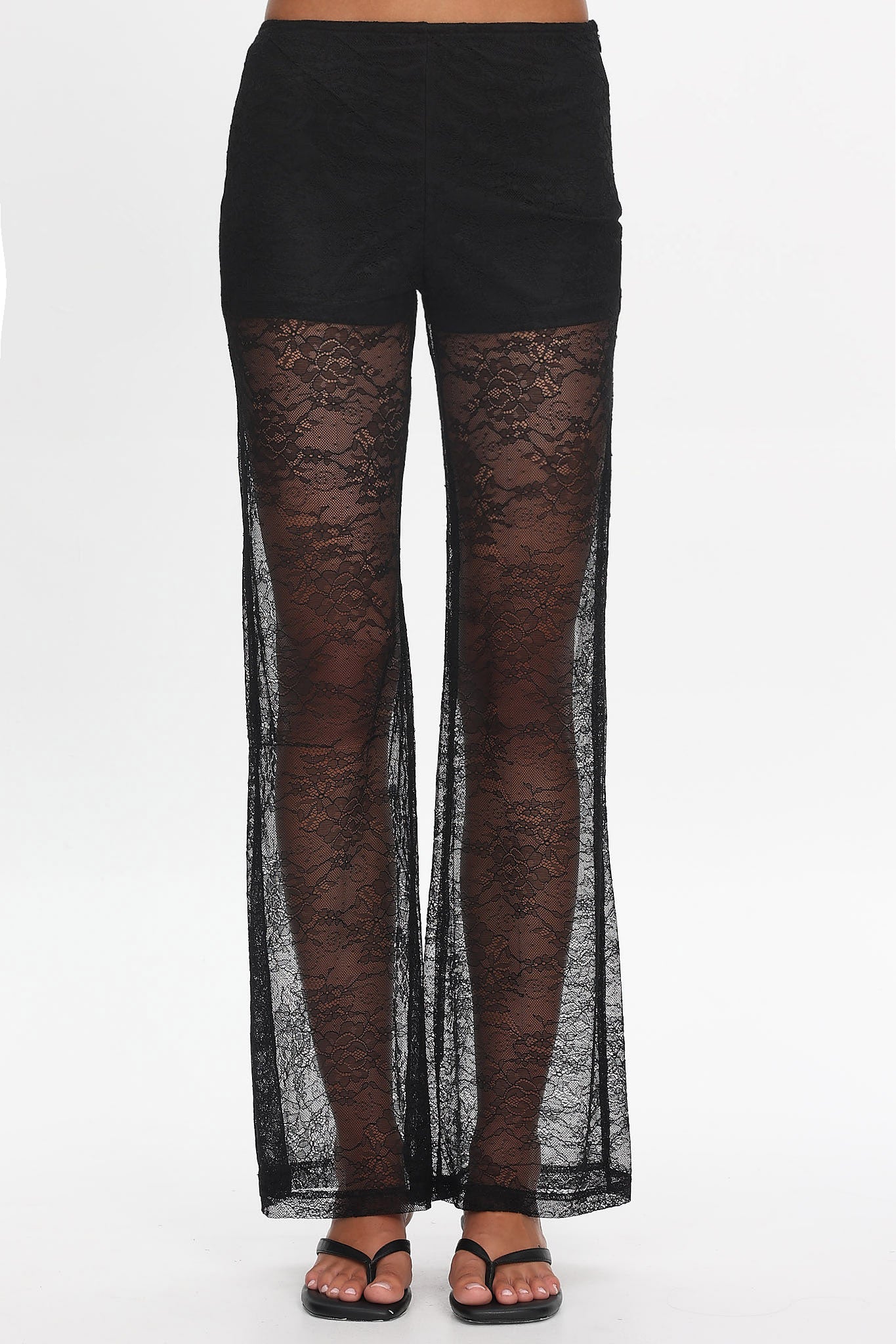 Sugarberry Lace Pants Black by Selfie Leslie