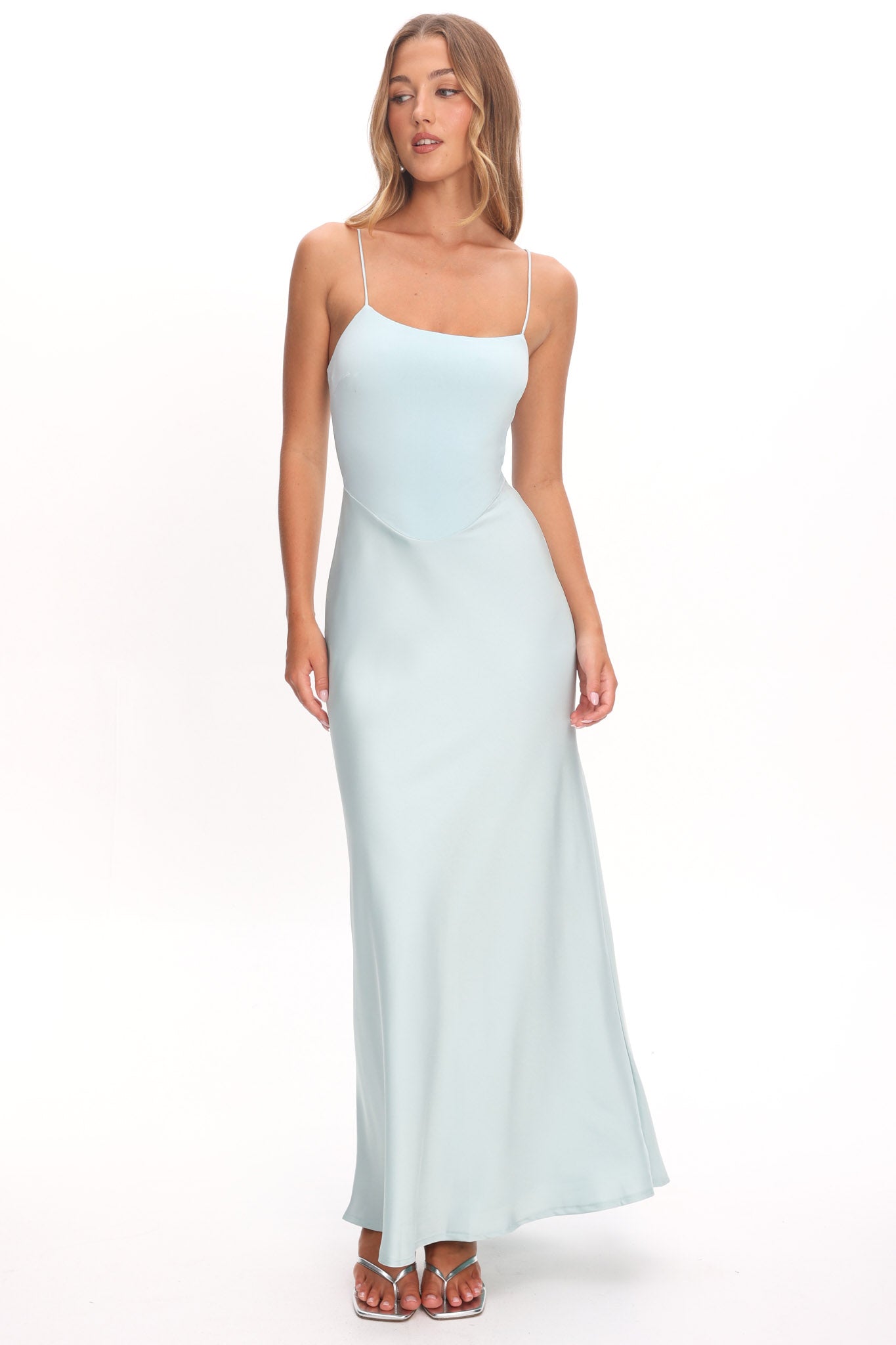 Talk To Me Cami Strap Maxi Dress Mint by Selfie Leslie