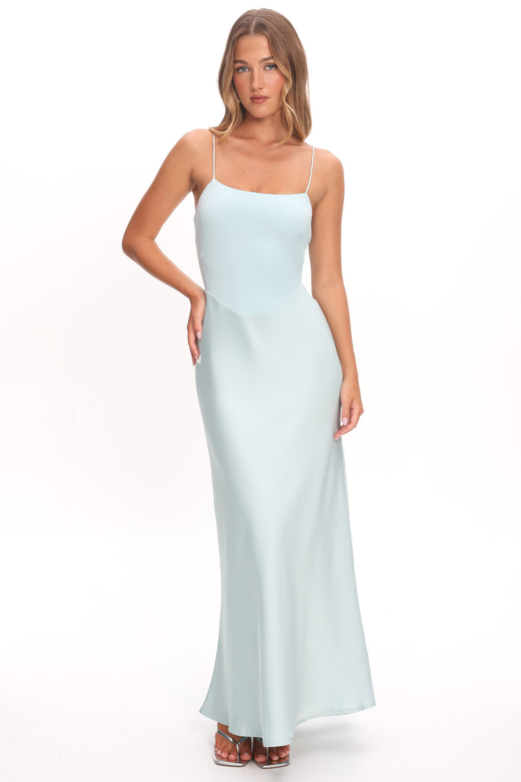 Talk To Me Cami Strap Maxi Dress Mint by Selfie Leslie