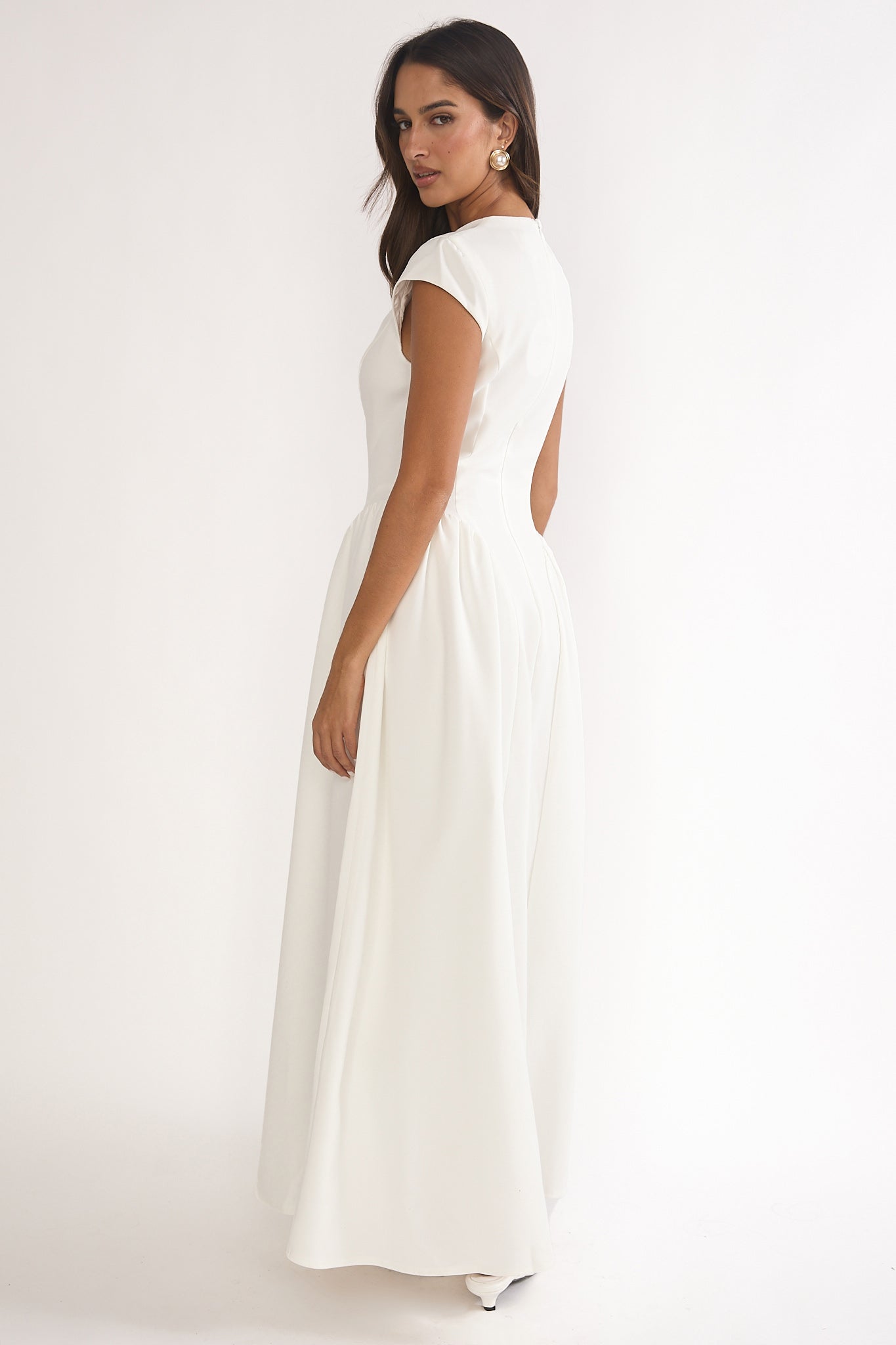 Lynnie Cap Sleeve Maxi Dress Cream | Selfie Leslie Lynnie Cap Sleeve Maxi Dress Cream | Selfie Leslie