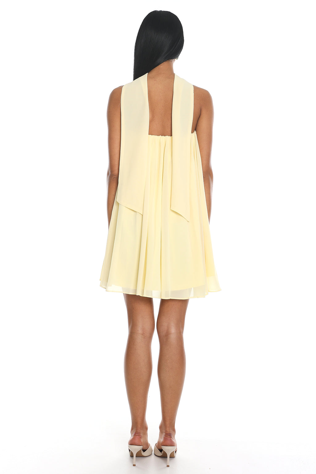 Read The Signs Strapless Mini Dress Butter by Selfie Leslie