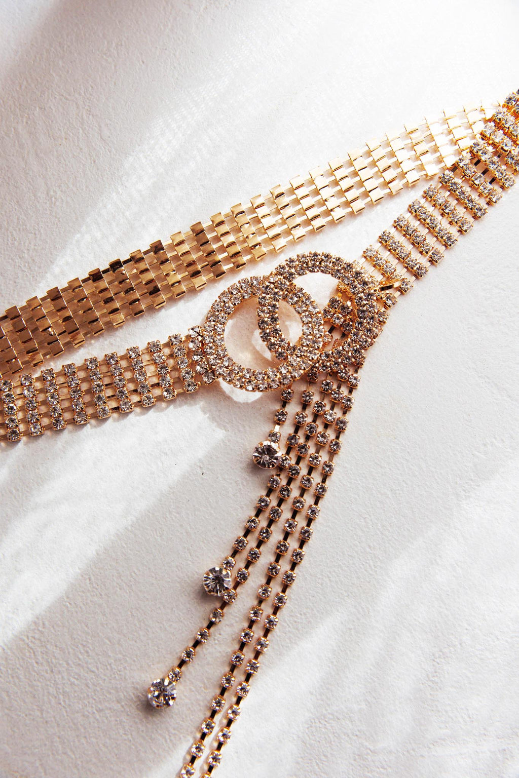 Vera Rhinestone Belt Gold by Selfie Leslie