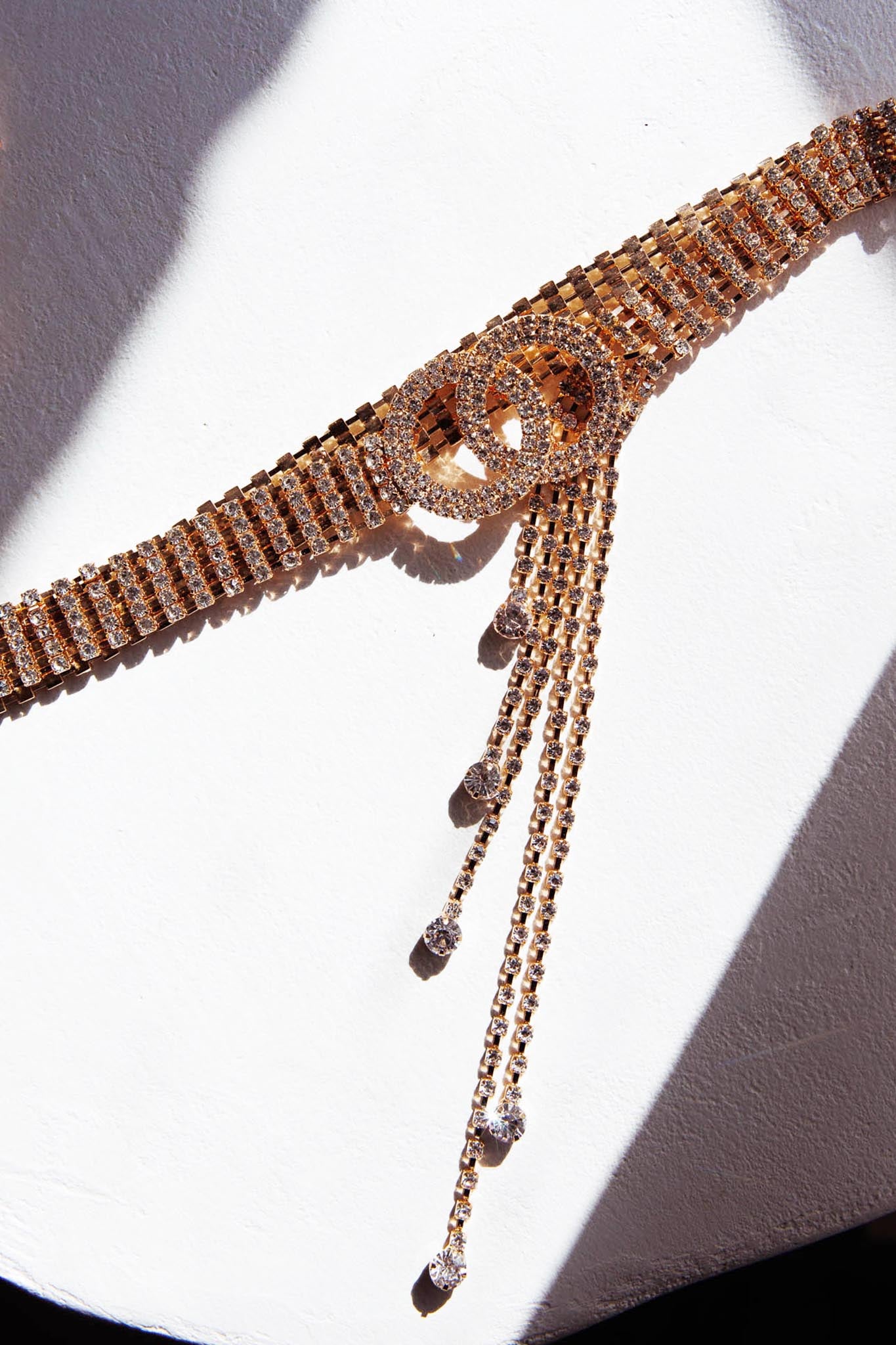 Vera Rhinestone Belt Gold by Selfie Leslie