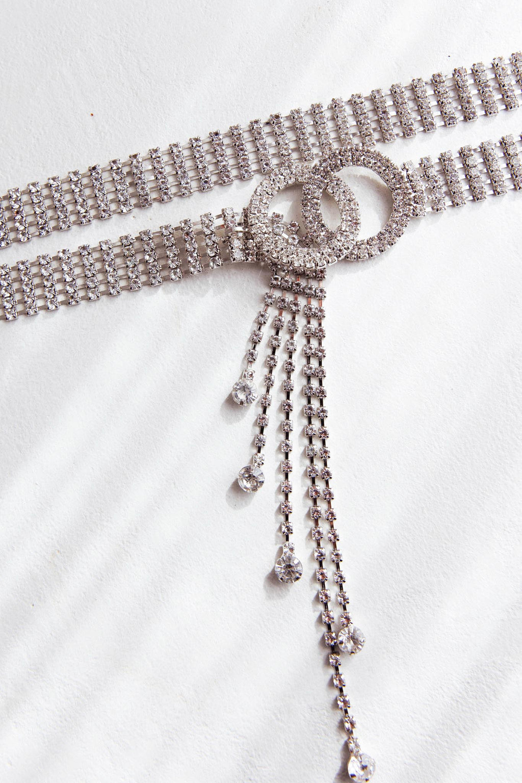 Vera Rhinestone Belt Silver by Selfie Leslie