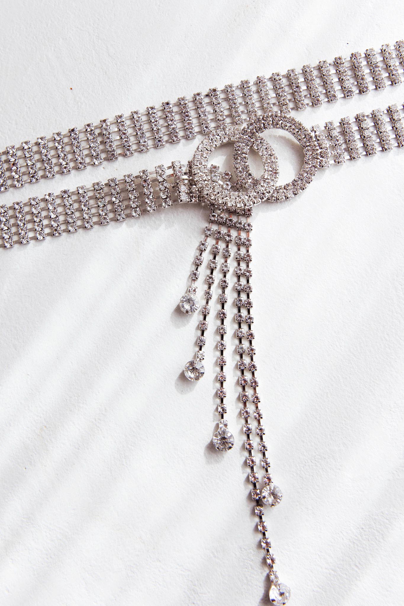 Vera Rhinestone Belt Silver by Selfie Leslie
