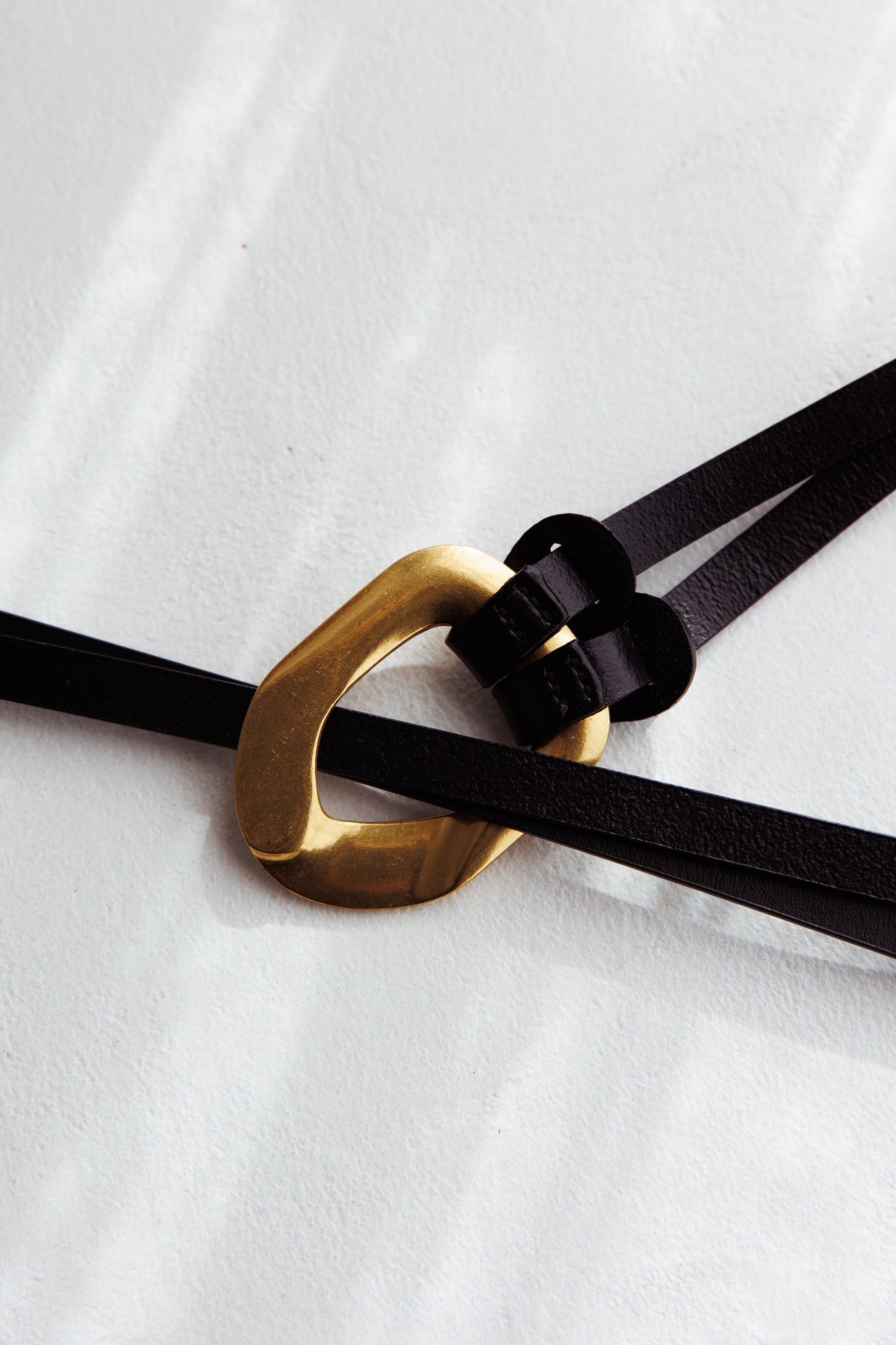 Lyan Gold Buckle Belt Black by Selfie Leslie