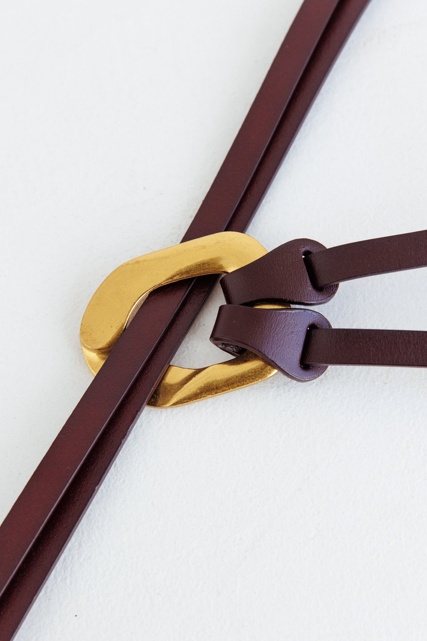 Lyan Gold Buckle Belt Brown by Selfie Leslie