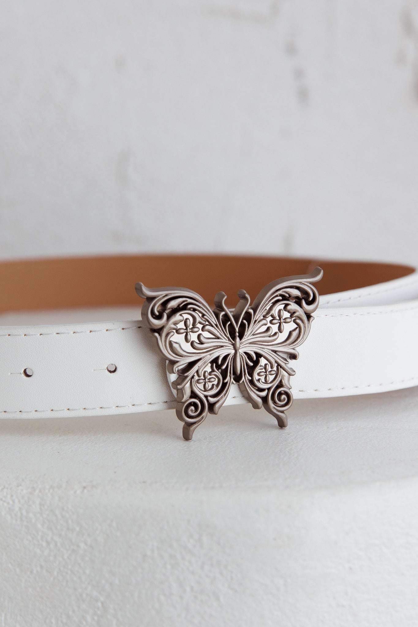 Mariah Butterfly Belt White by Selfie Leslie