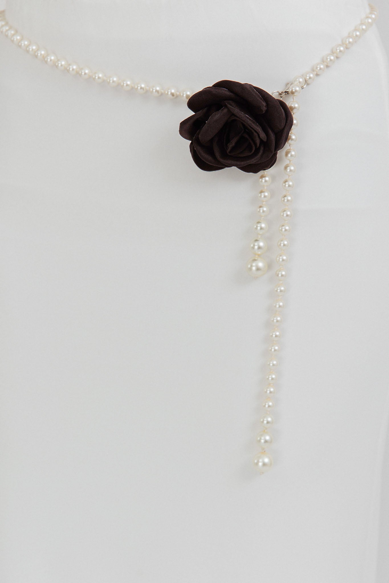 Coco Rose Accent Pearl Belt Black by Selfie Leslie