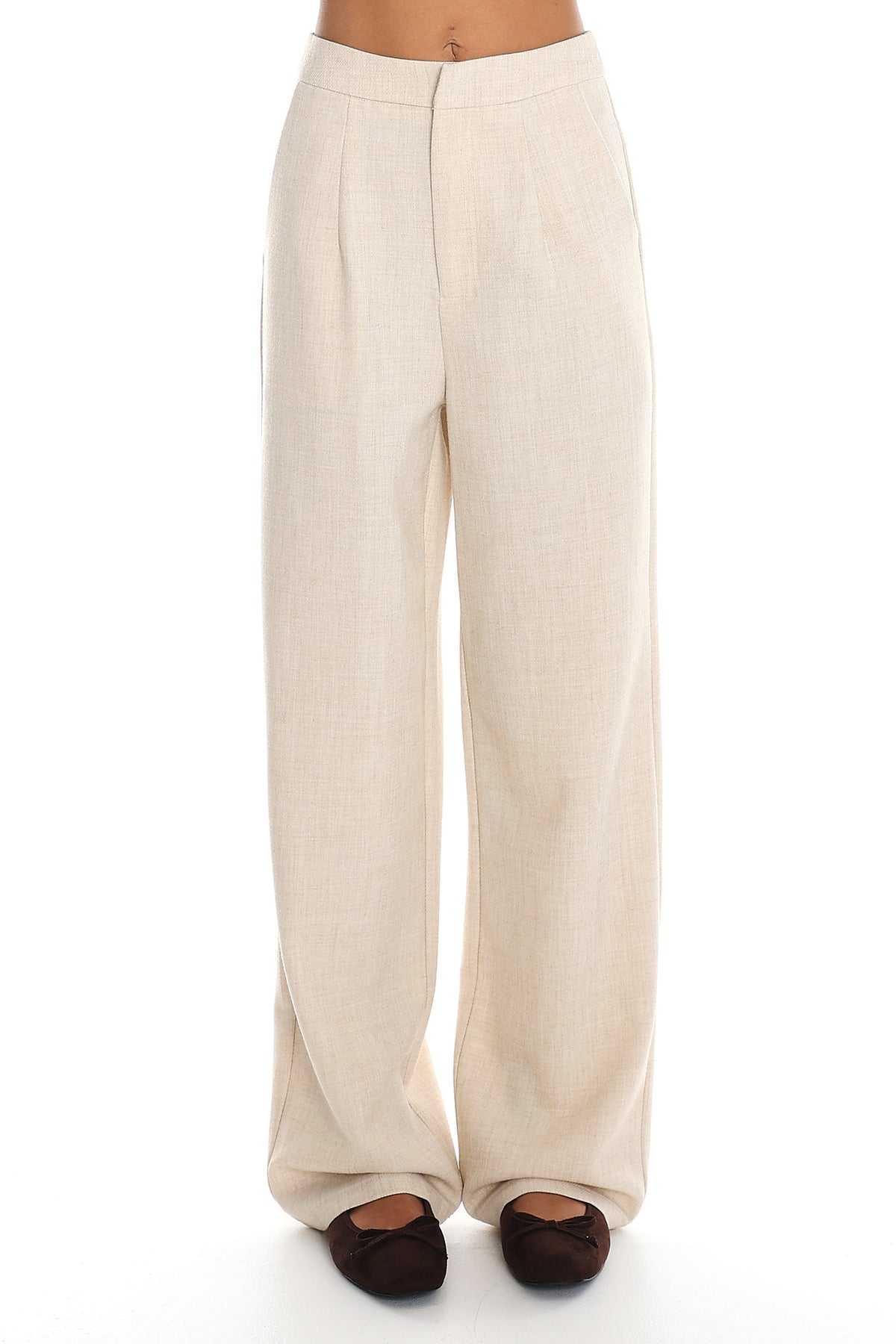 In Disguise Straight Leg Pocket Pants Oatmeal by Selfie Leslie