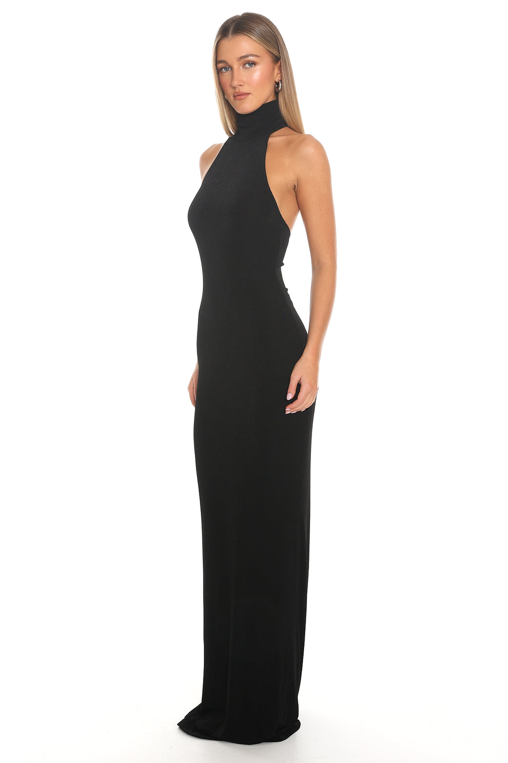 Arcana High Neck Maxi Dress Black