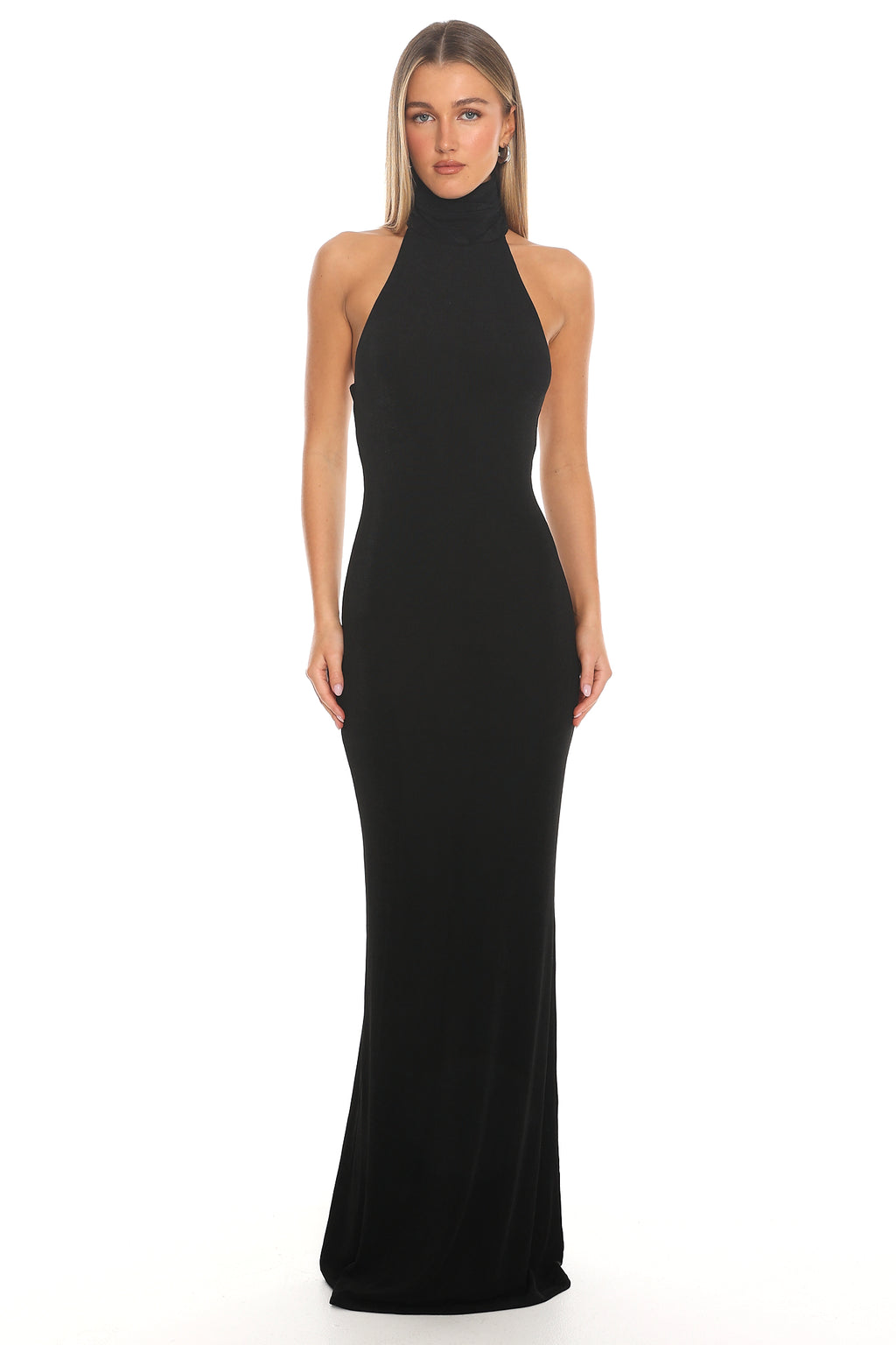 Arcana High Neck Maxi Dress Black