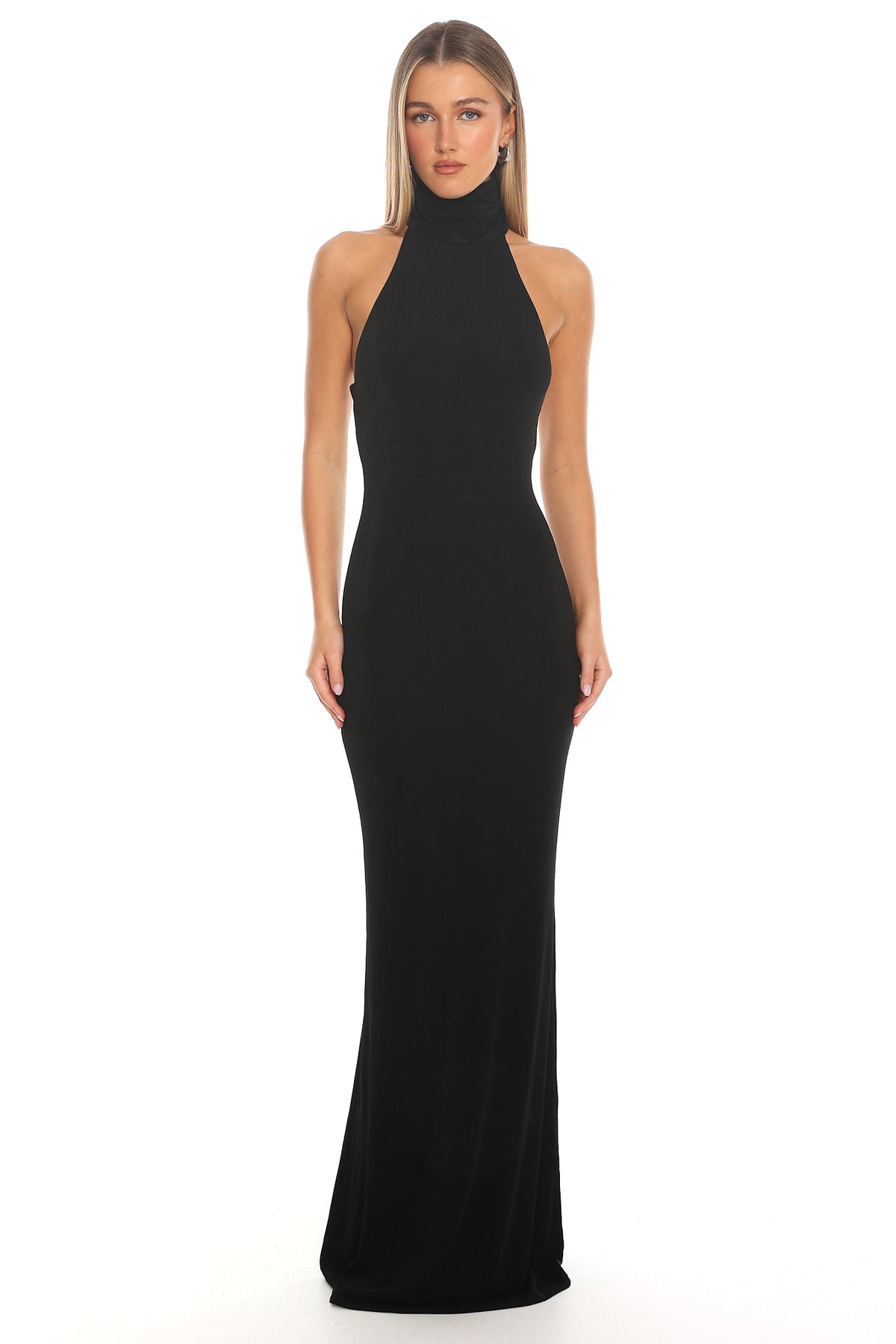 Arcana High Neck Maxi Dress Black
