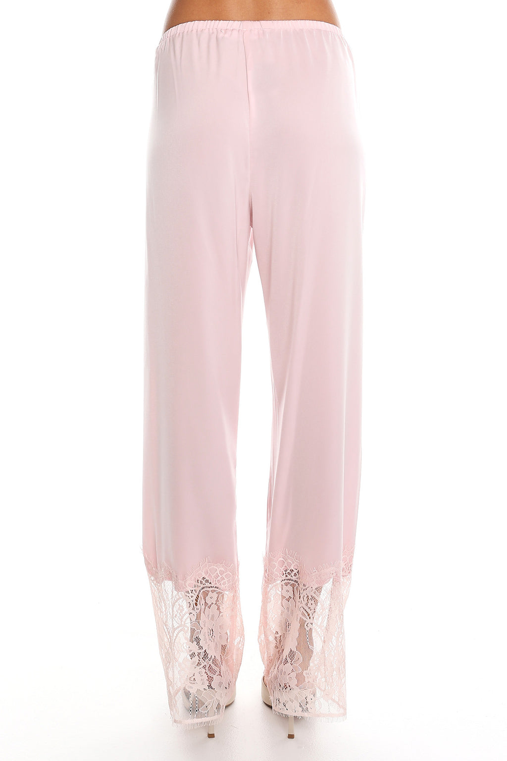 Rosanna Lace Trim Pants Dusty Pink