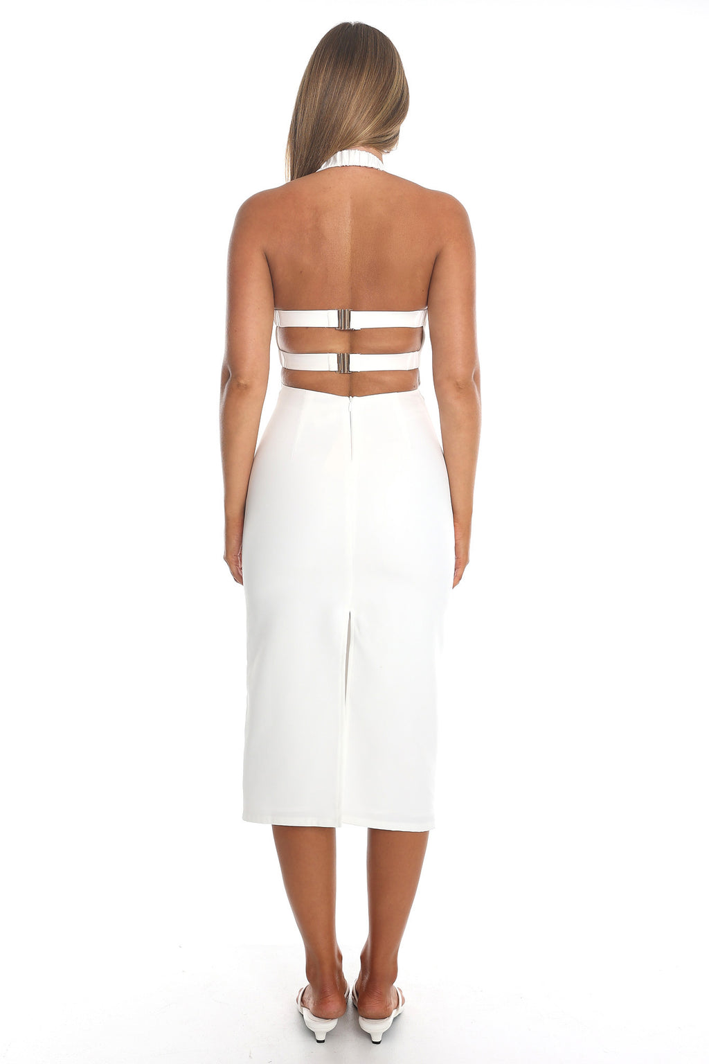 Maryanna Strappy Midi Dress - White
