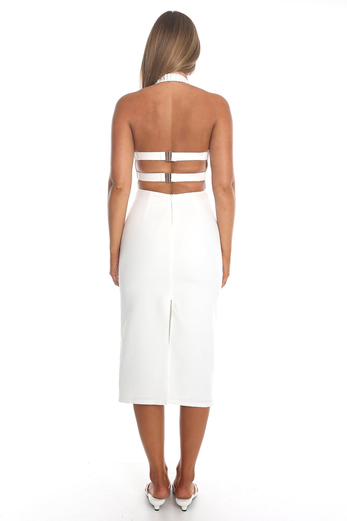 Maryanna Strappy Midi Dress - White