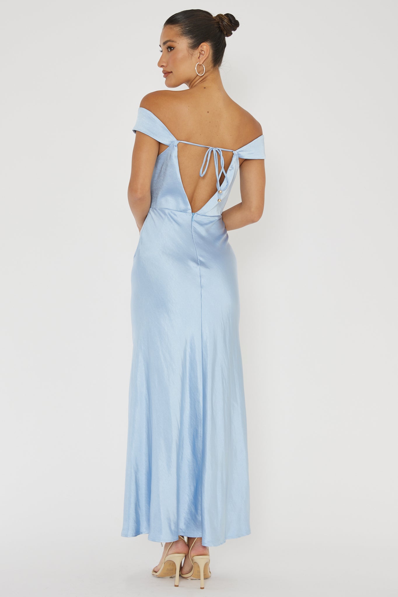 Lucinda Off-Shoulder V-Back Dress Butter
