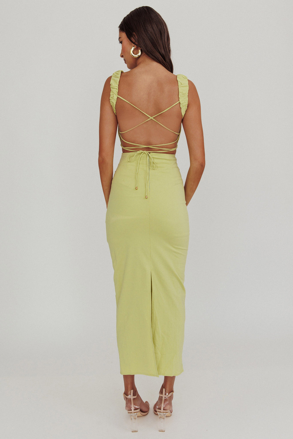 Dream Crush Lace-Up Back Maxi Dress by Selfie Leslie