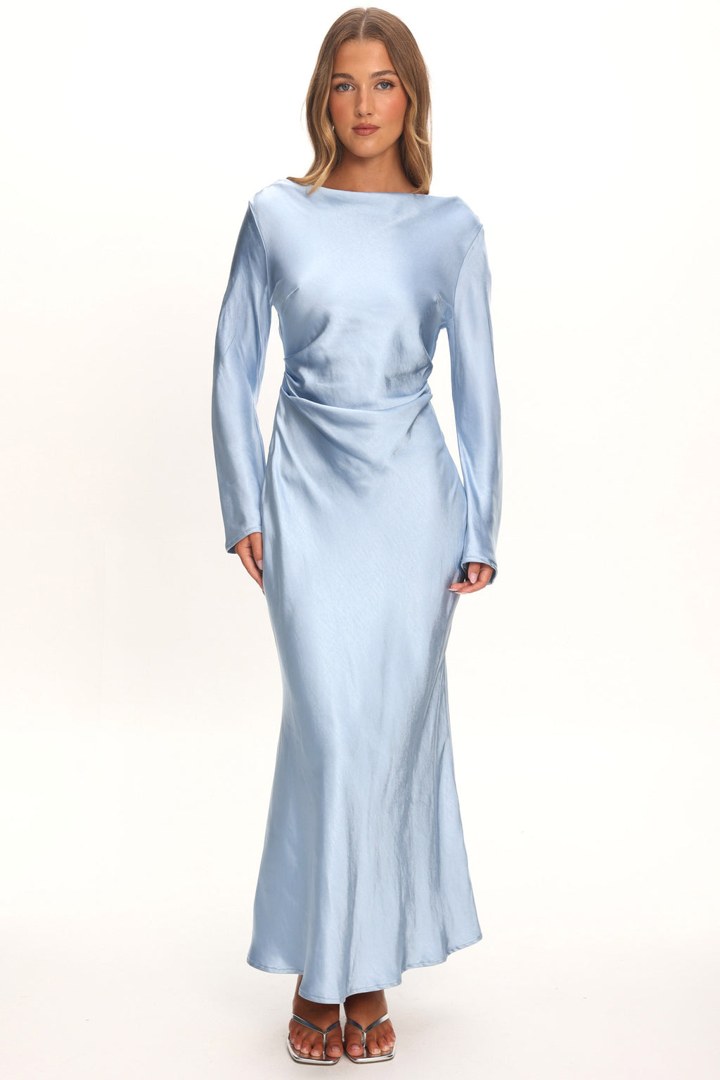 Loveland Cowl Back Midi Dress Ice