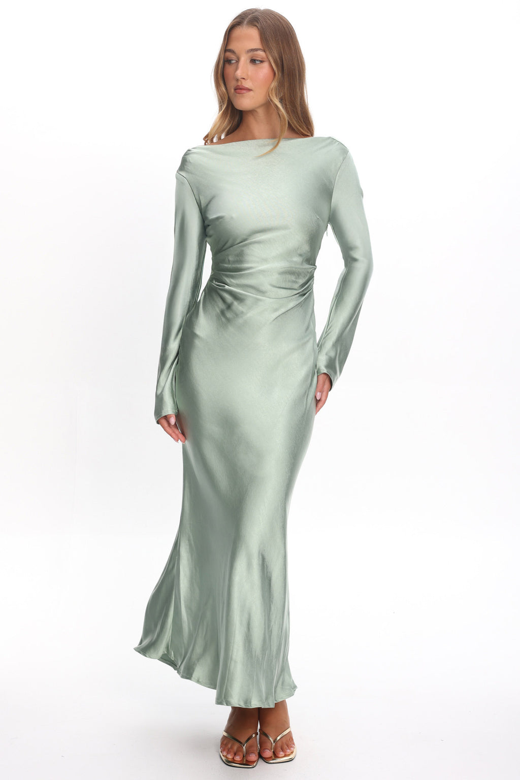 Loveland Cowl Back Midi Dress Sage - XL Loveland Cowl Back Midi Dress Sage - XL