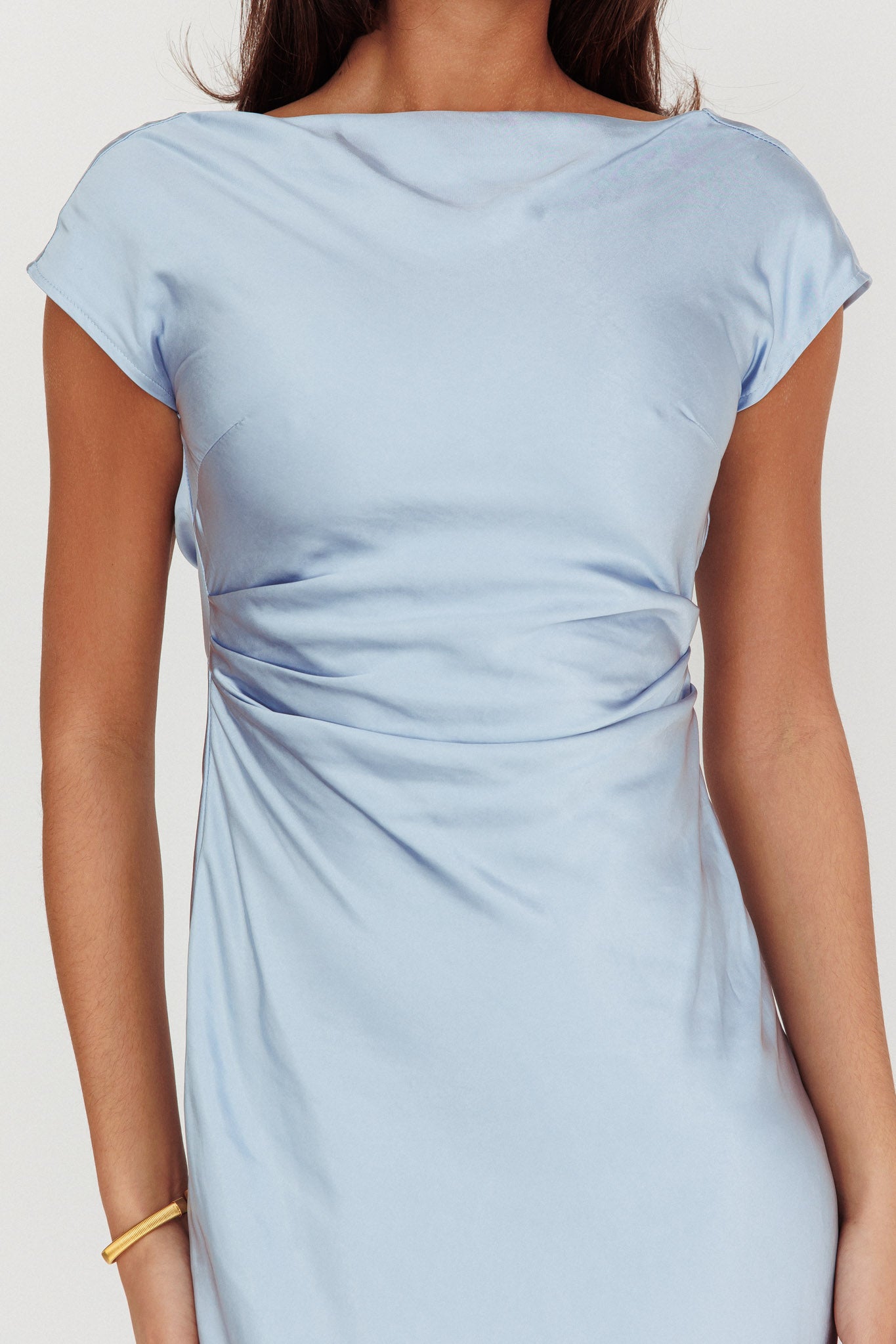 Loveland Cap Sleeve Cowl Back Midi Dress Baby Blue | Selfie Leslie Loveland Cap Sleeve Cowl Back Midi Dress Baby Blue | Selfie Leslie