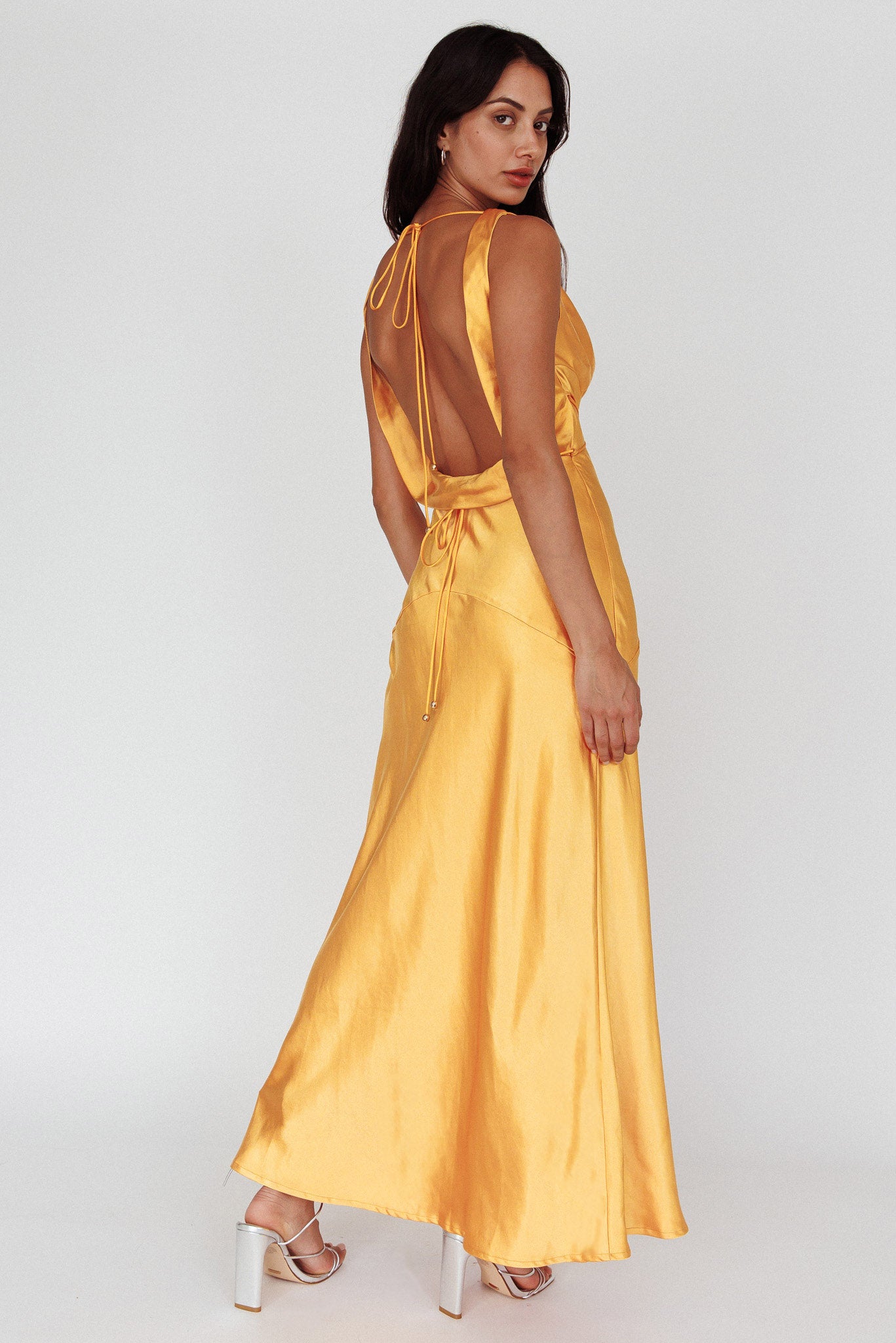 Cassiopeia Open Back String Tie Maxi Dress Mango Cassiopeia Open Back String Tie Maxi Dress Mango