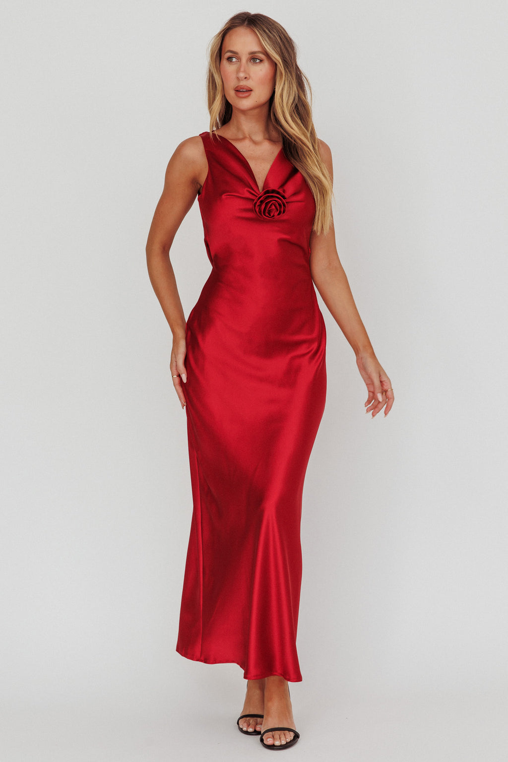 Isabella Satin Backless Maxi Dress Wine | Selfie Leslie Isabella Satin Backless Maxi Dress Wine | Selfie Leslie