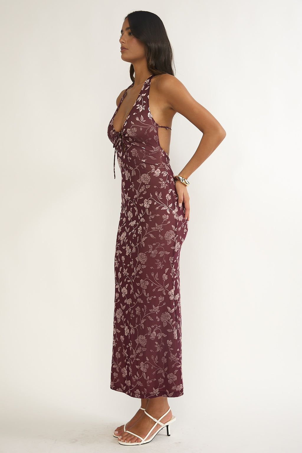 Sing To Me Keyhole Halter Maxi Dress Purple by Selfie Leslie
