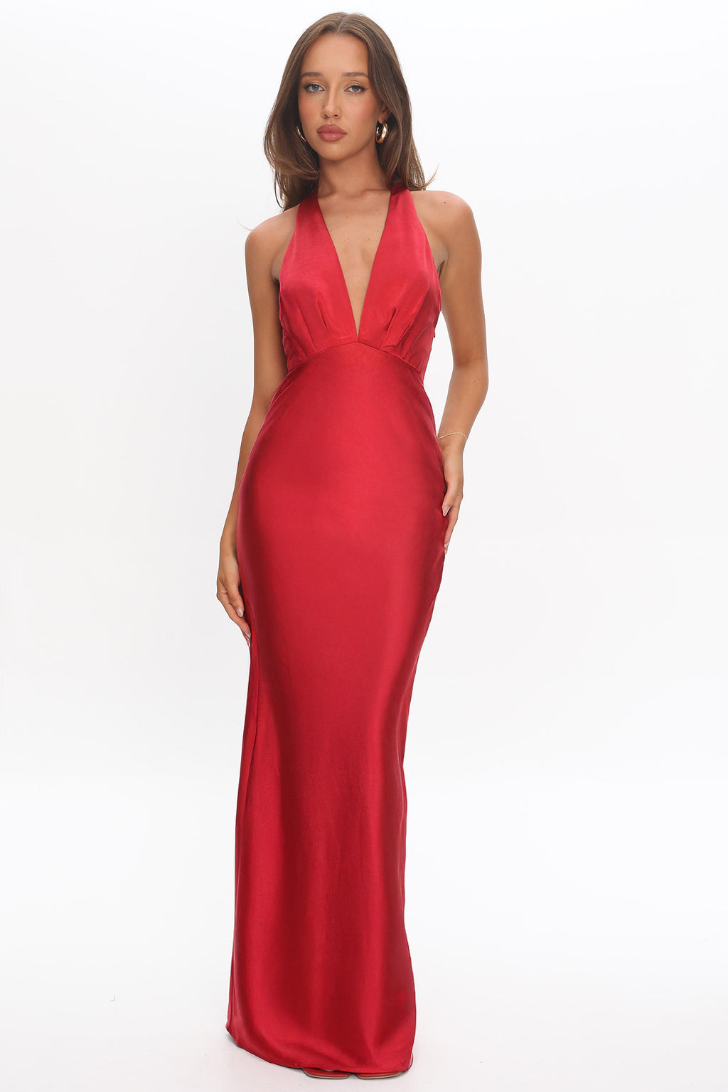 Of Your Dreams Rose Accent Halter Dress Red Of Your Dreams Rose Accent Halter Dress Red