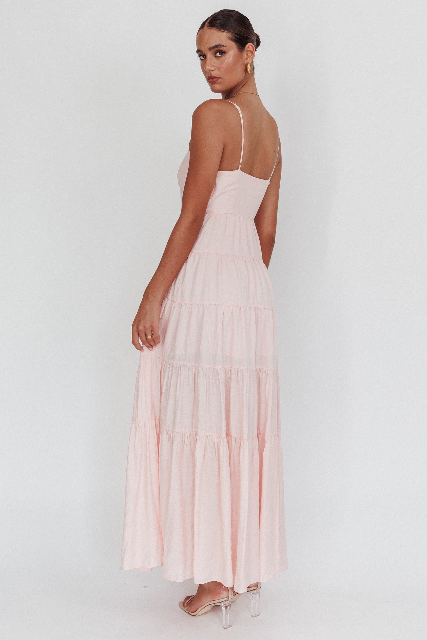 Main Attraction Cami Strap Maxi Dress Blush by Selfie Leslie