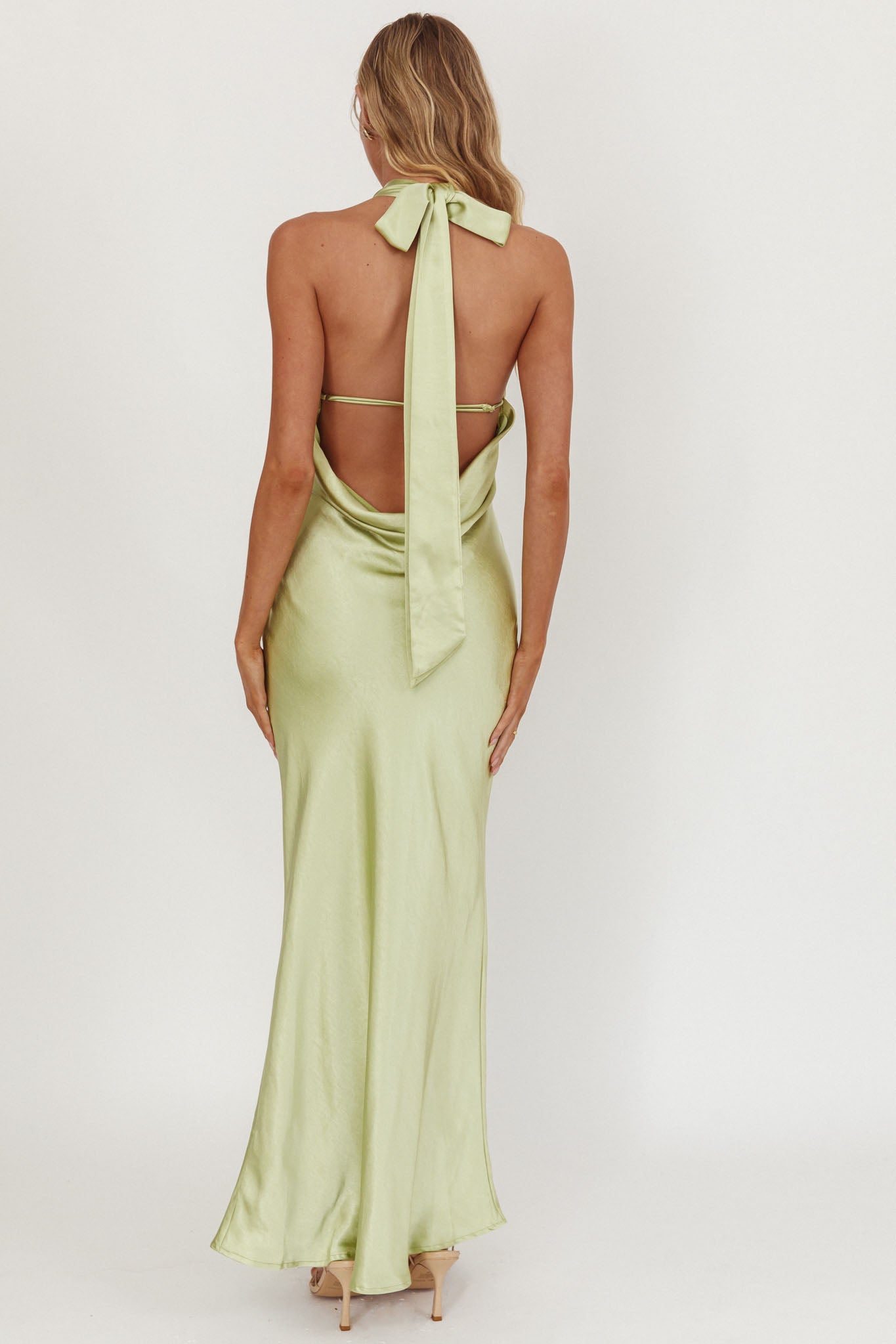 italia azure crossover halterneck maxi dress Italia Azure Crossover Halterneck Maxi by Selfie Leslie