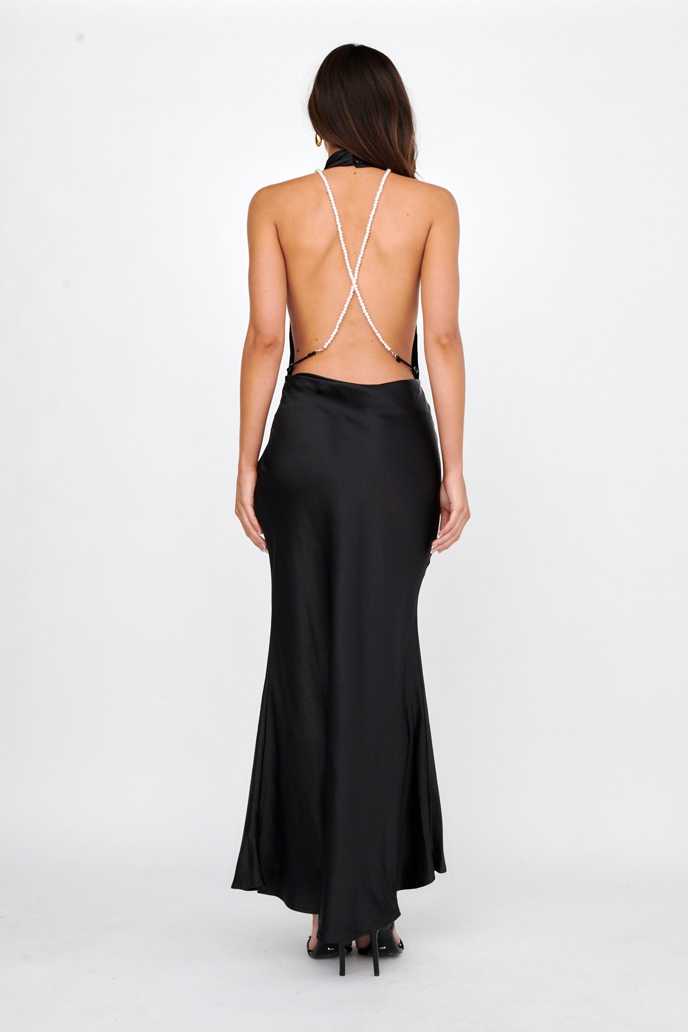 Italia Azure Halterneck Pearl Back Maxi Dress Black | Selfie Leslie Italia Azure Halterneck Pearl Back Maxi Dress Black | Selfie Leslie