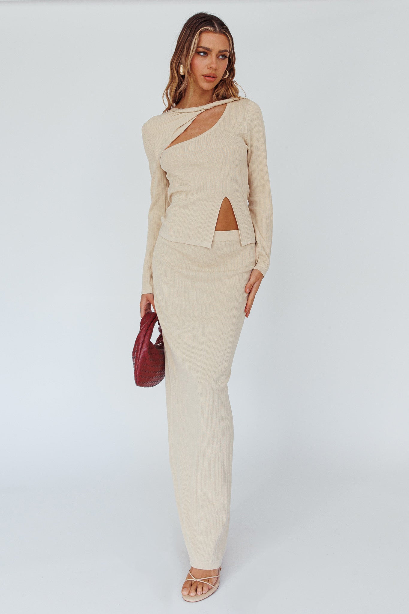 Rossana Twist Neck Keyhole Top Butter by Selfie Leslie