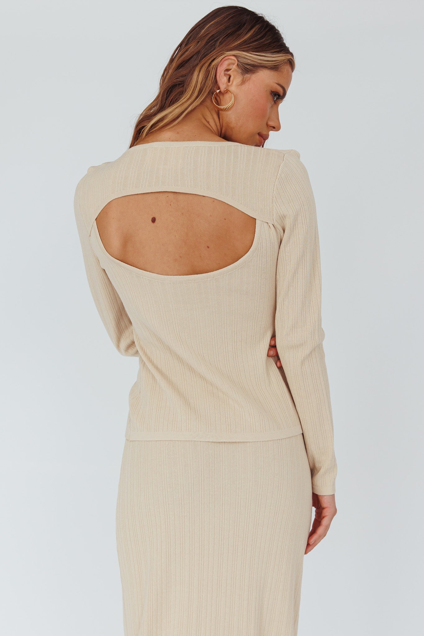Rossana Twist Neck Keyhole Top Butter by Selfie Leslie
