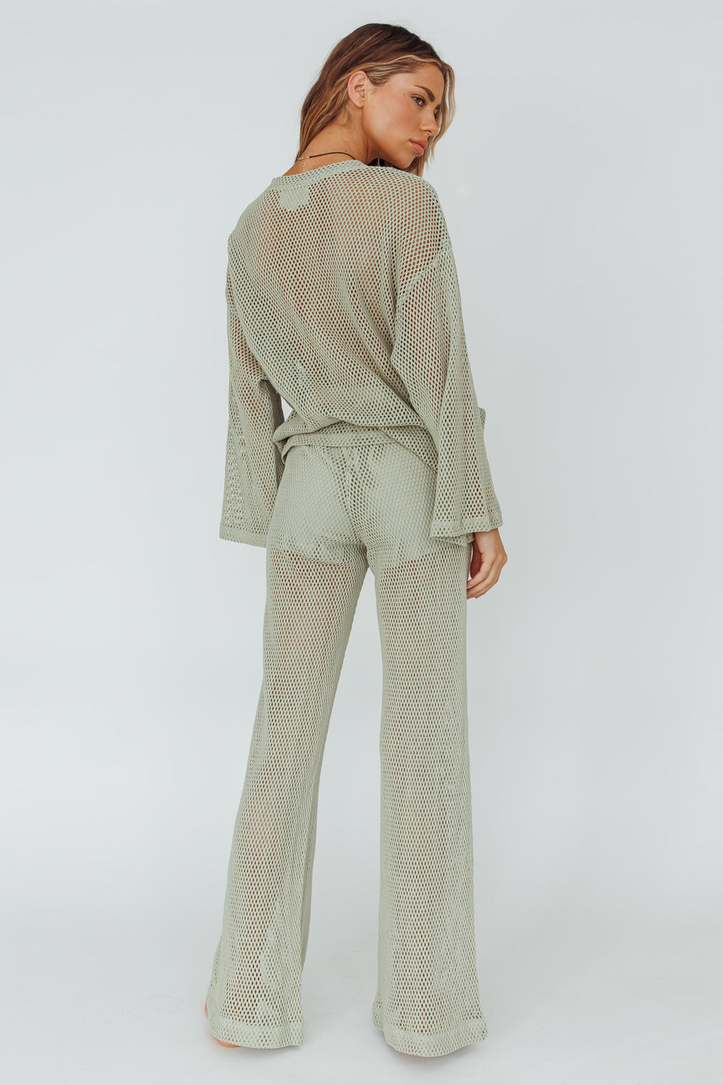 Mahina Long Net Pants Sage by Selfie Leslie