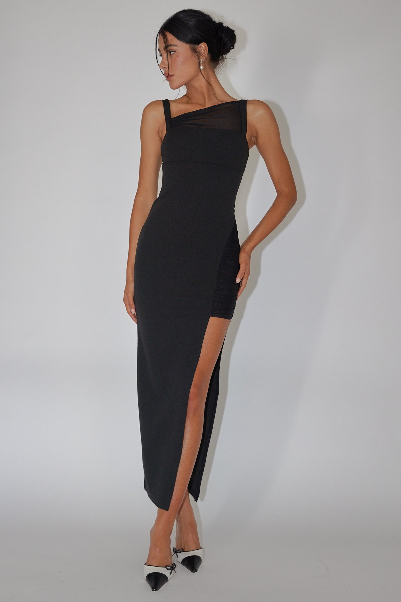 Lasaky – Sophisticated One Shoulder Midi Dress with Striking Pleated Ruched  Detailing – Exuding Elegance and Style – Lasaky Fashion Boutique