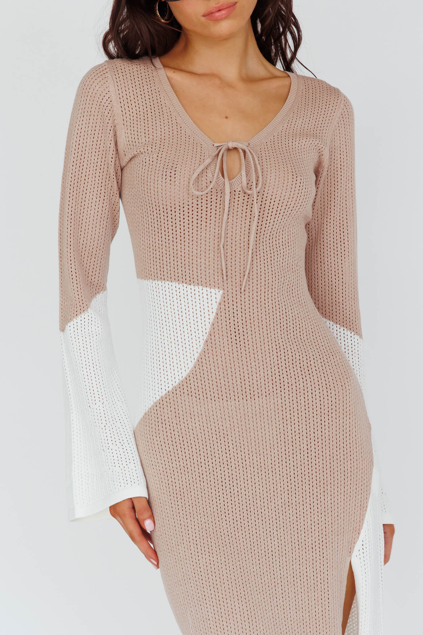 Women's Dresses Karsen Long Sleeve Crochet Maxi Dress Beige L by Selfie Leslie Clearance Women's Dresses Karsen Long Sleeve Crochet Maxi Dress Beige L by Selfie Leslie Clearance