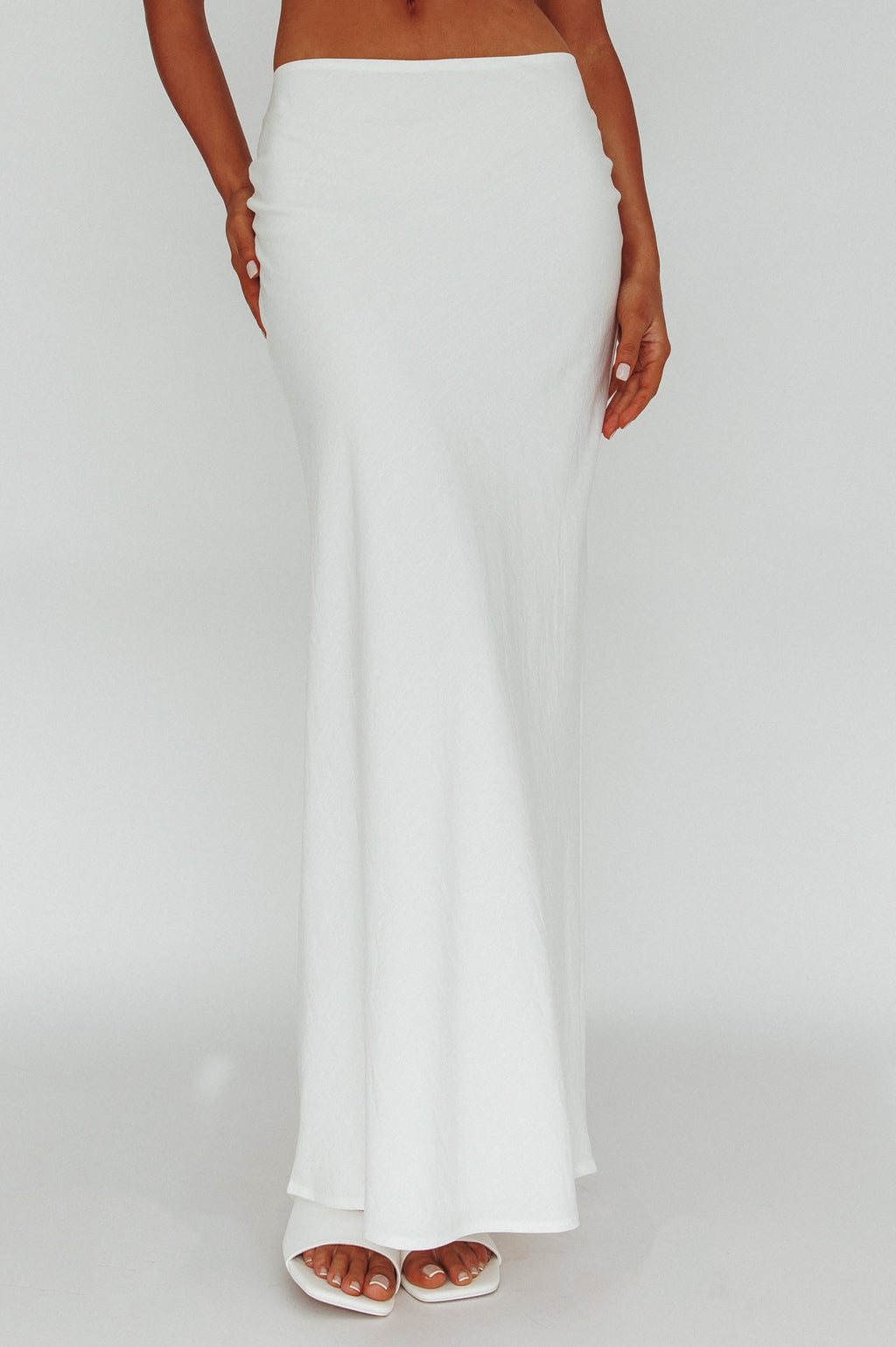 Coast To Coast Maxi Skirt White by Selfie Leslie