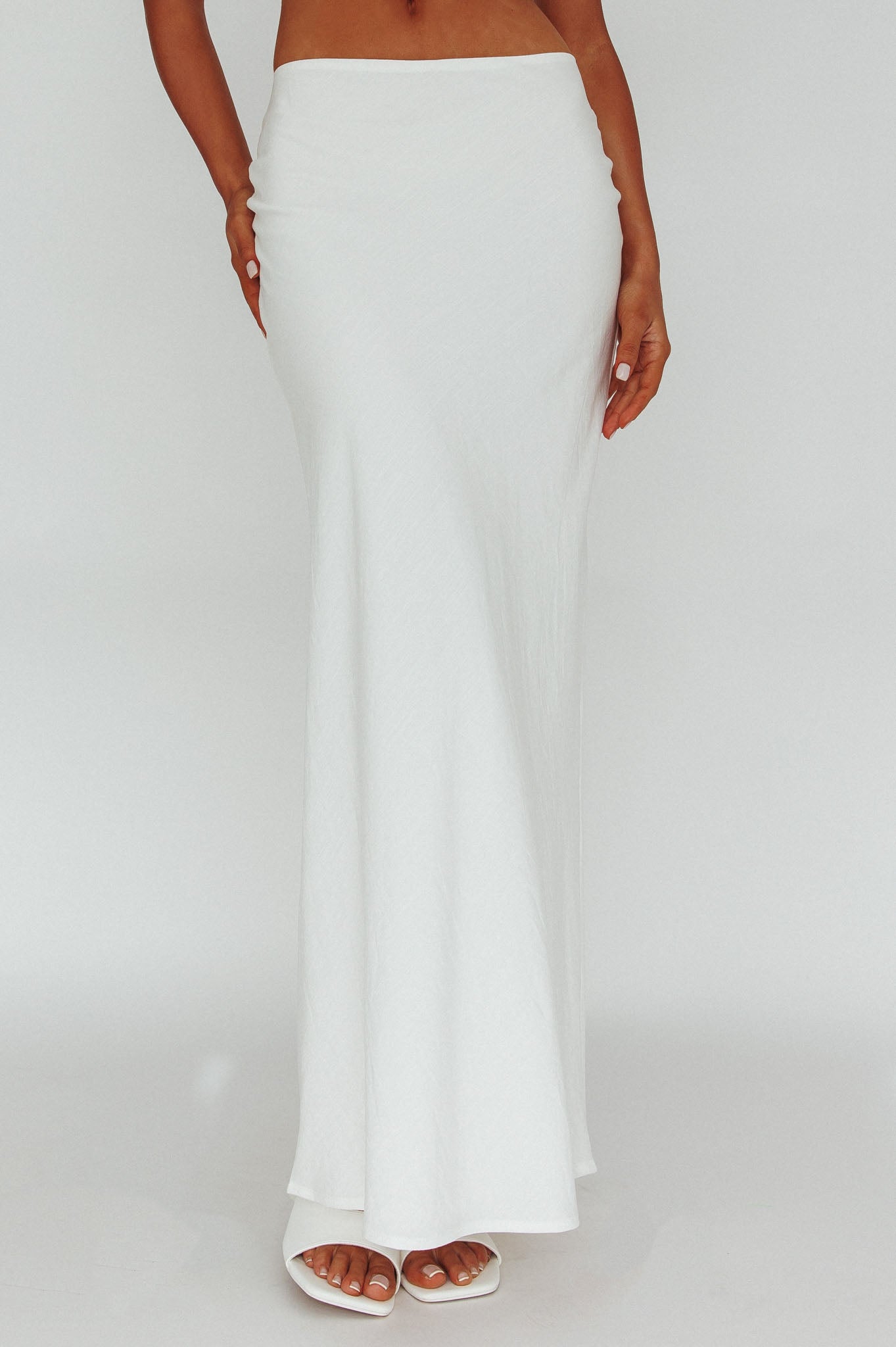 Coast To Coast Maxi Skirt White by Selfie Leslie