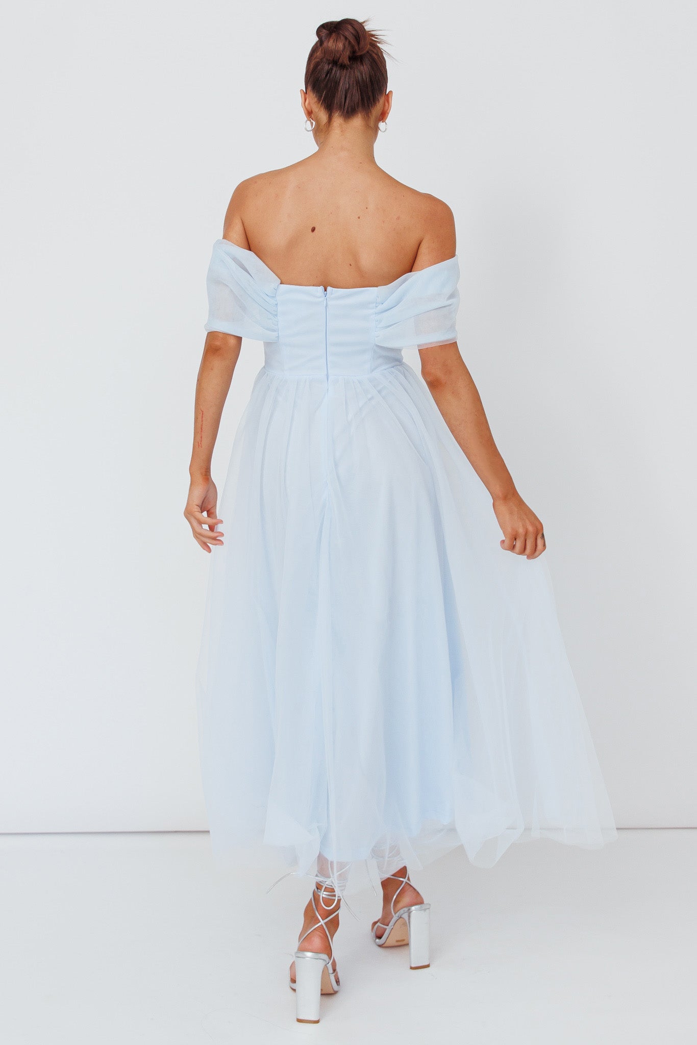 Dreamers & Lovers Off-Shoulder Maxi Dress Powder Blue | Selfie Leslie Dreamers & Lovers Off-Shoulder Maxi Dress Powder Blue | Selfie Leslie