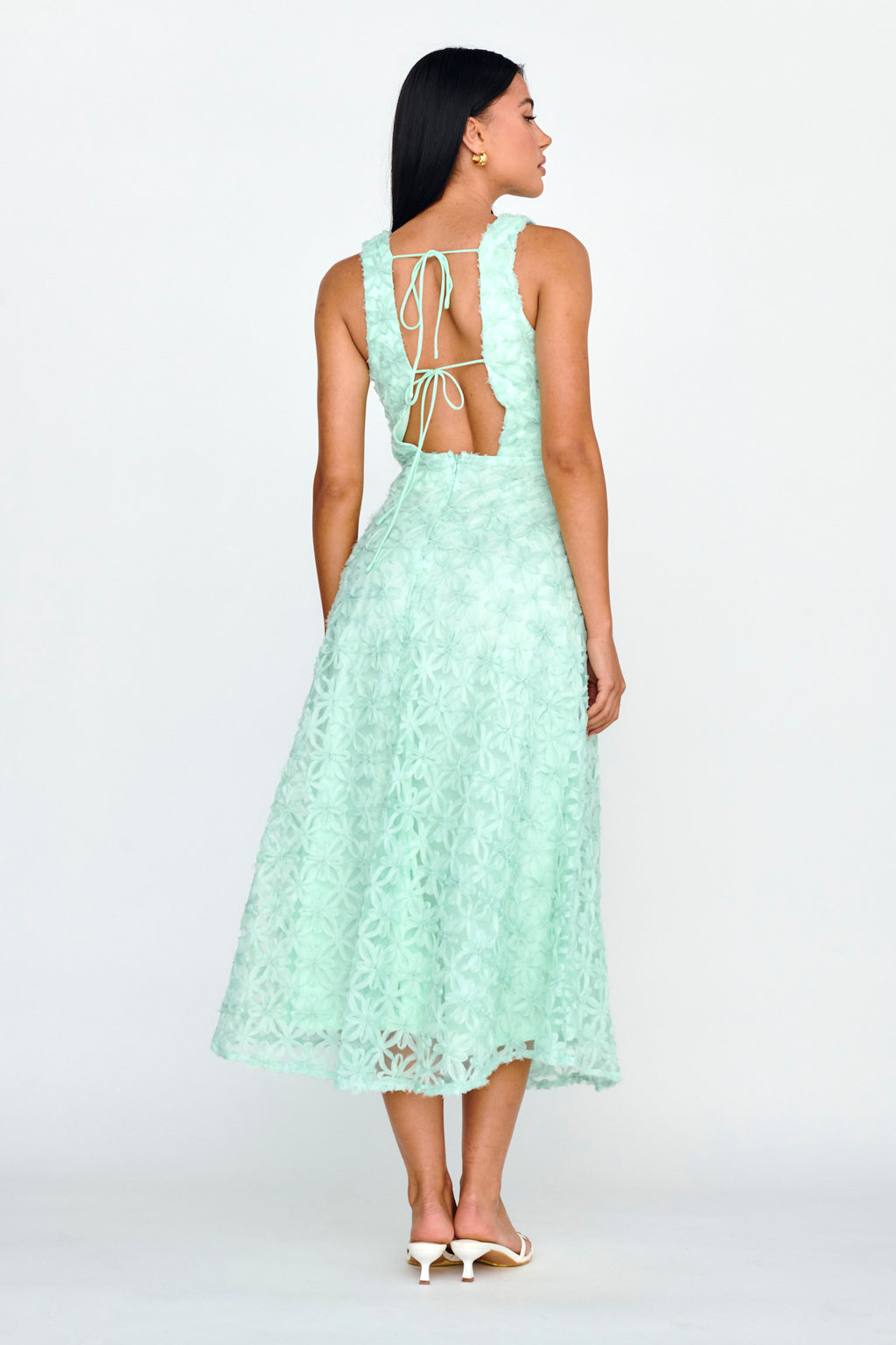 Dianne Sleeveless Embellished Midi Dress Mint by Selfie Leslie