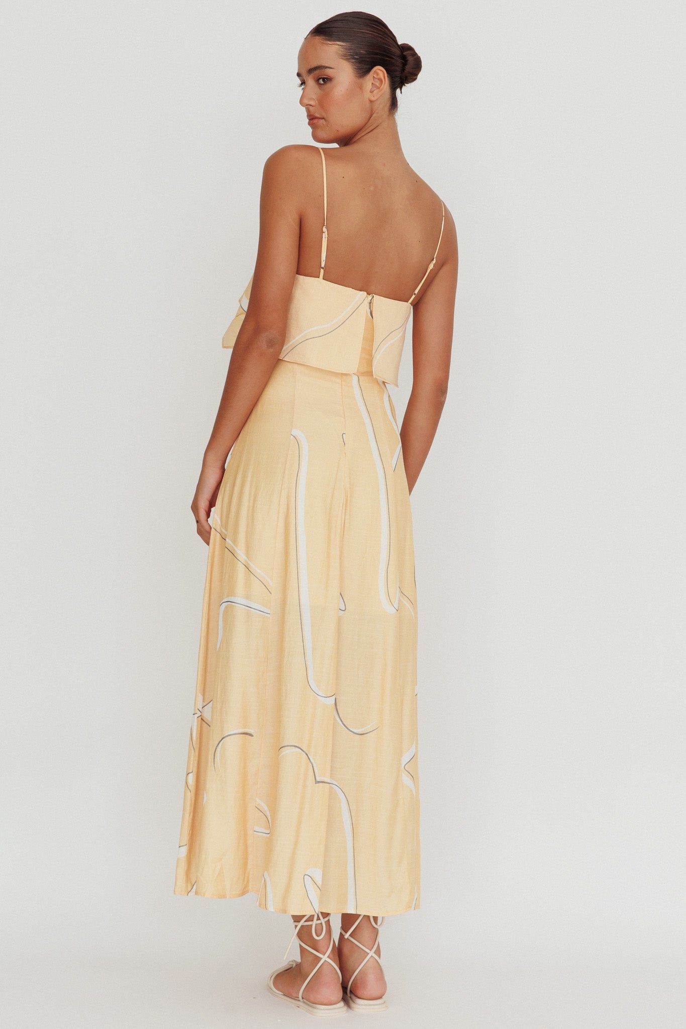 Cressida Line Ruffle Maxi Dress Mango Selfie Leslie Cressida Line Ruffle Maxi Dress Mango Selfie Leslie