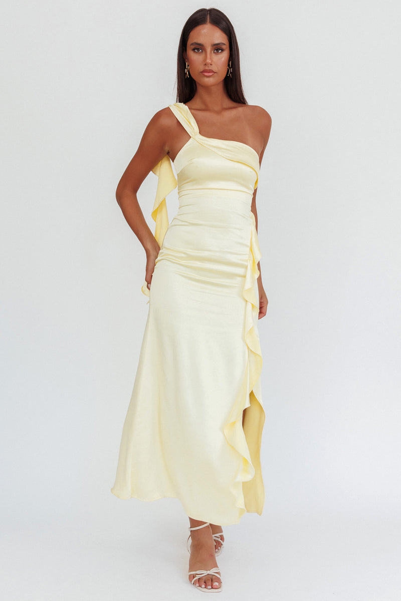 One-Shoulder Split Maxi Dress main image 0