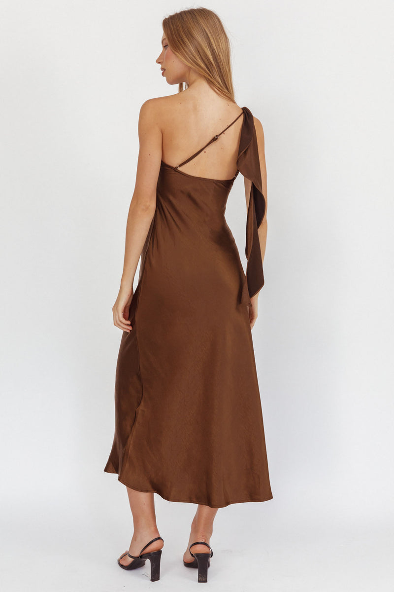 Carmel One-Shoulder Sash Maxi Dress Floral Butter main image 0