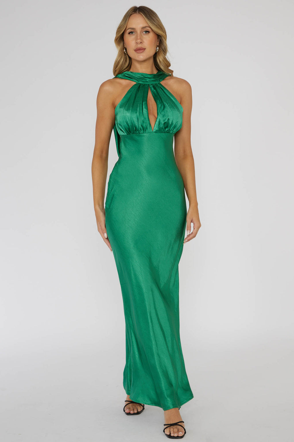 Starry Nights Cowl Back Maxi Dress Forest Green by Selfie Leslie