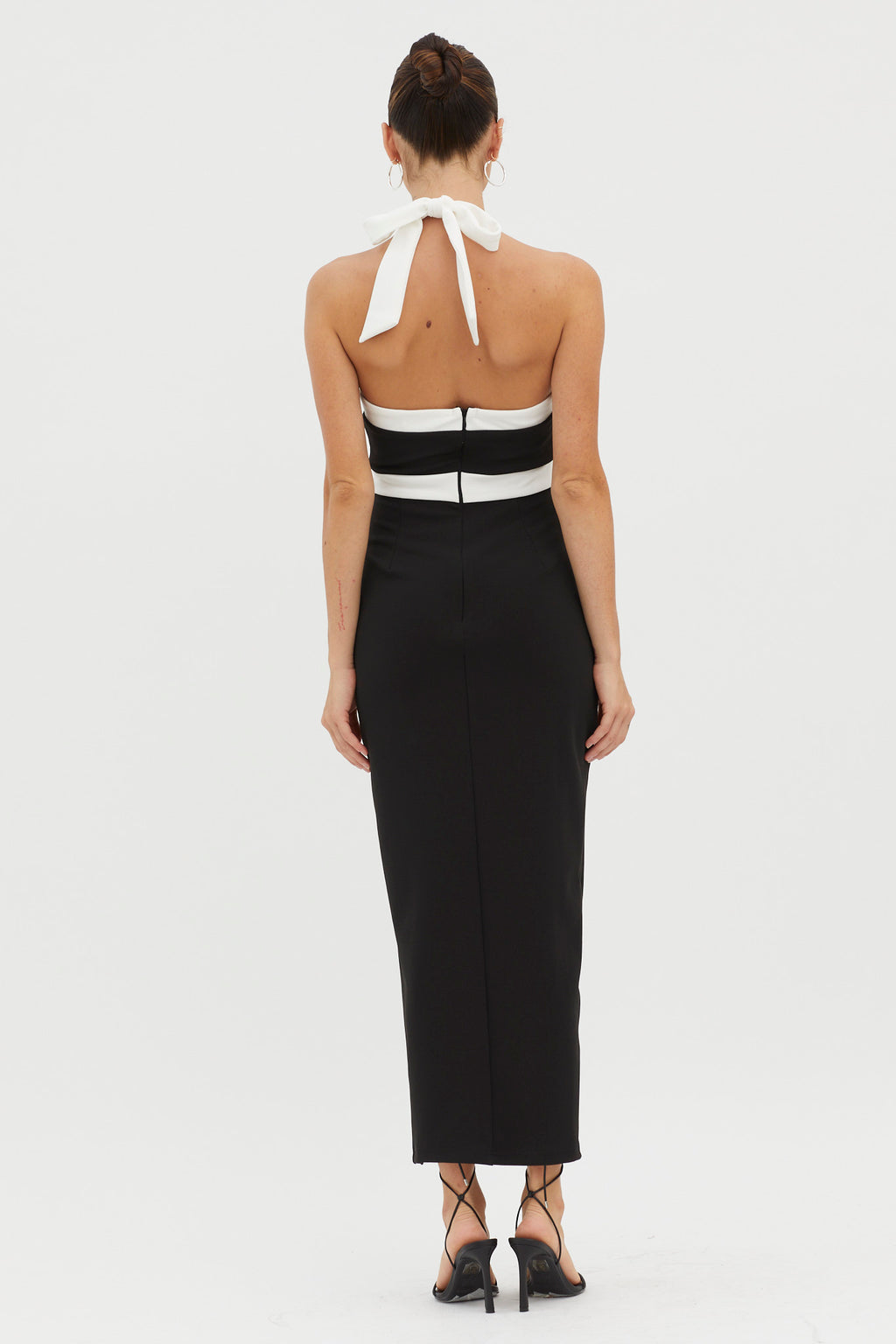 Canary Islands Halterneck Midi Dress Black by Selfie Leslie
