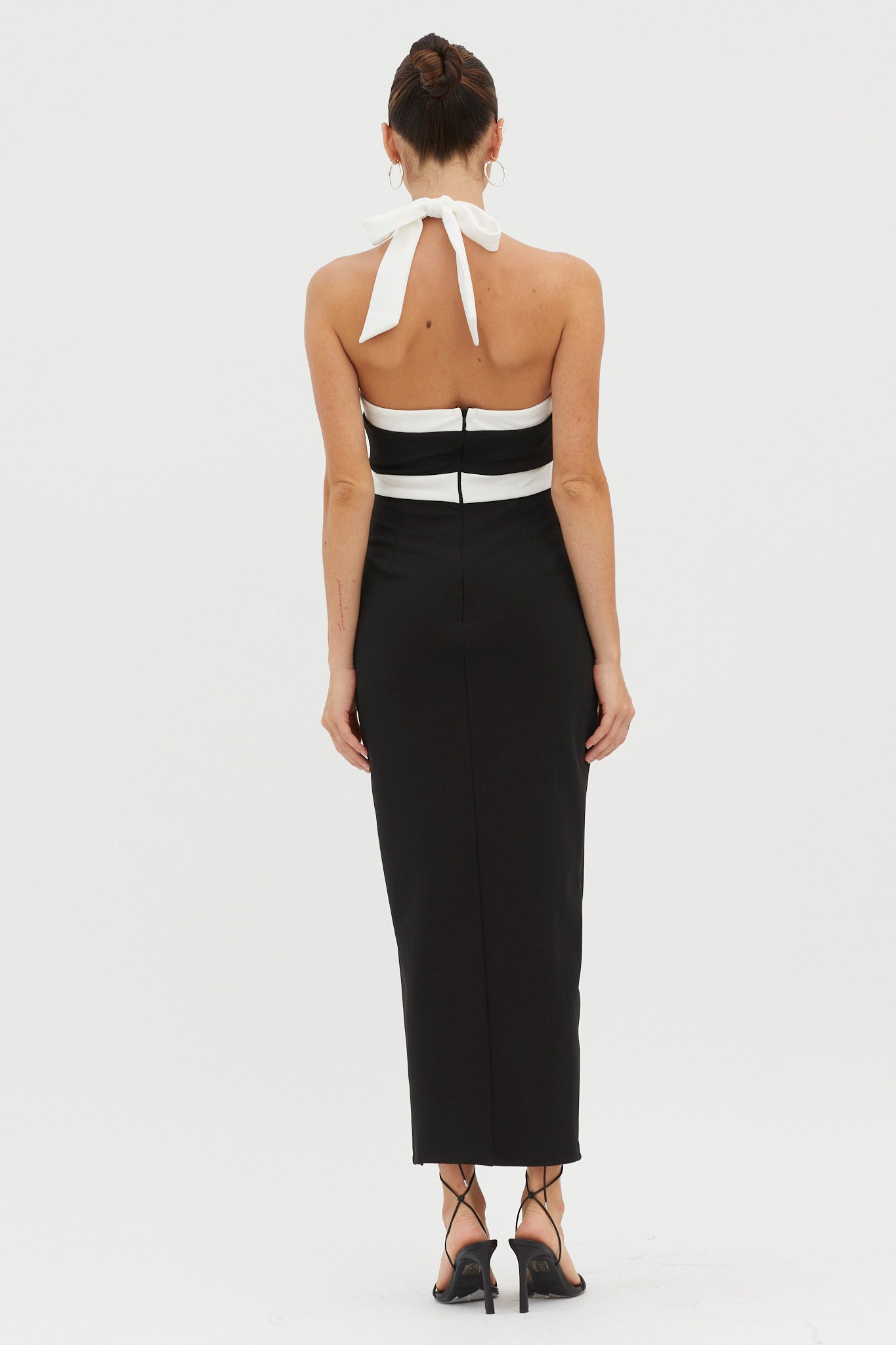 Canary Islands Halterneck Midi Dress Black by Selfie Leslie